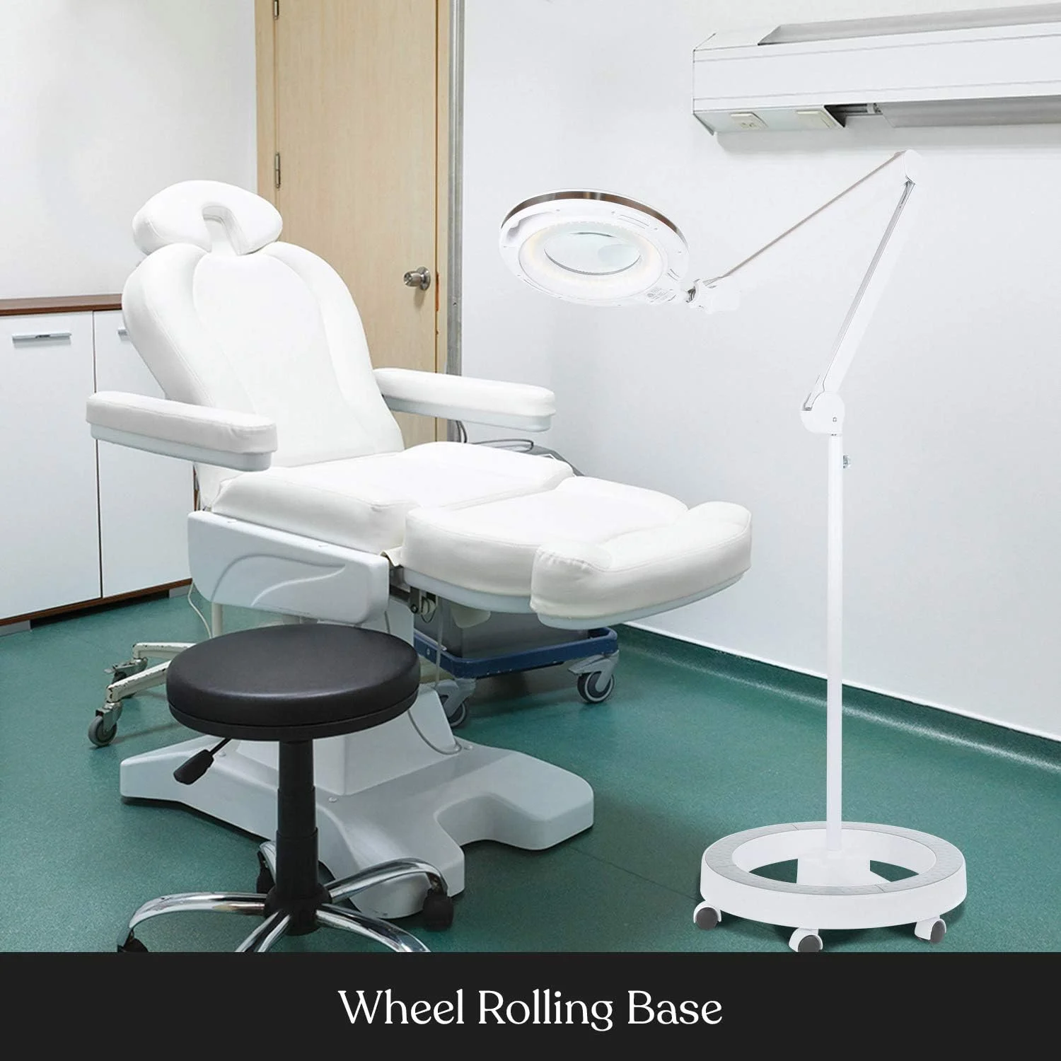 چراغ ذرهبینی Brightech LightView Pro با نور و پایه، چراغ ایستاده ذرهبینی با پایه چرخدار 6 تایی برای فیشیال، متخصصان مژه، چراغ کار LED دیمر دار برای خیاطی و صنایع دستی چراغ ذرهبینی Brightech LightView Pro با نور و پایه، چراغ ایستاده ذرهبینی با پایه چرخدار 6 تایی برای فیشیال، متخصصان مژه، چراغ کار LED دیمر دار برای خیاطی و صنایع دستی