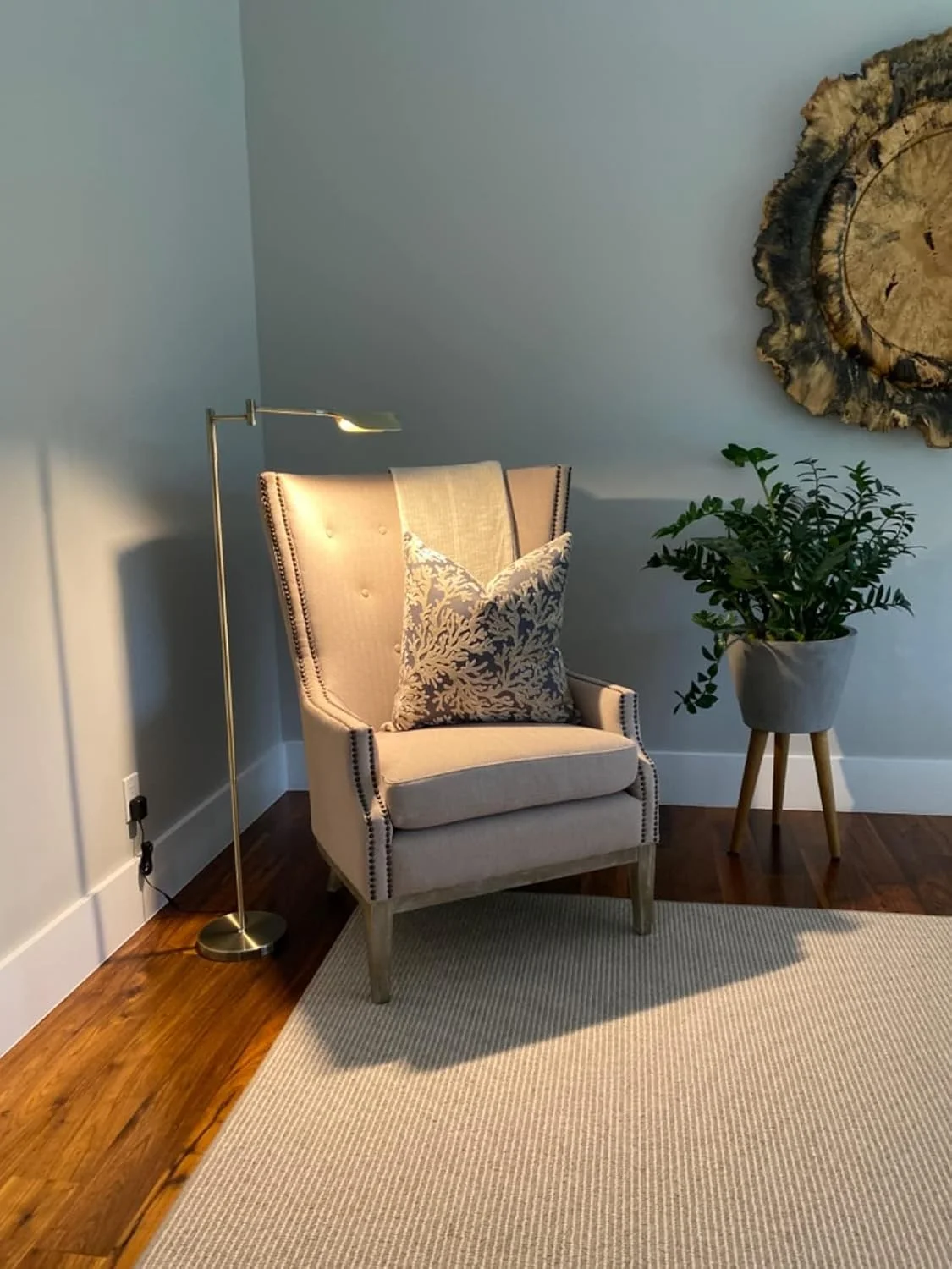 چراغ مطالعه LED ایستاده Brightech Leaf، چراغ کف قابل تنظیم با چرخش آسان روی صندلی یا میز برای اتاق نشیمن و دفاتر، چراغ بلند ایستاده قابل تنظیم، برای خیاطی و صنایع دستی، برنج عتیقه (طلایی) چراغ مطالعه LED ایستاده Brightech Leaf، چراغ کف قابل تنظیم با چرخش آسان روی صندلی یا میز برای اتاق نشیمن و دفاتر، چراغ بلند ایستاده قابل تنظیم، برای خیاطی و صنایع دستی، برنج عتیقه (طلایی)