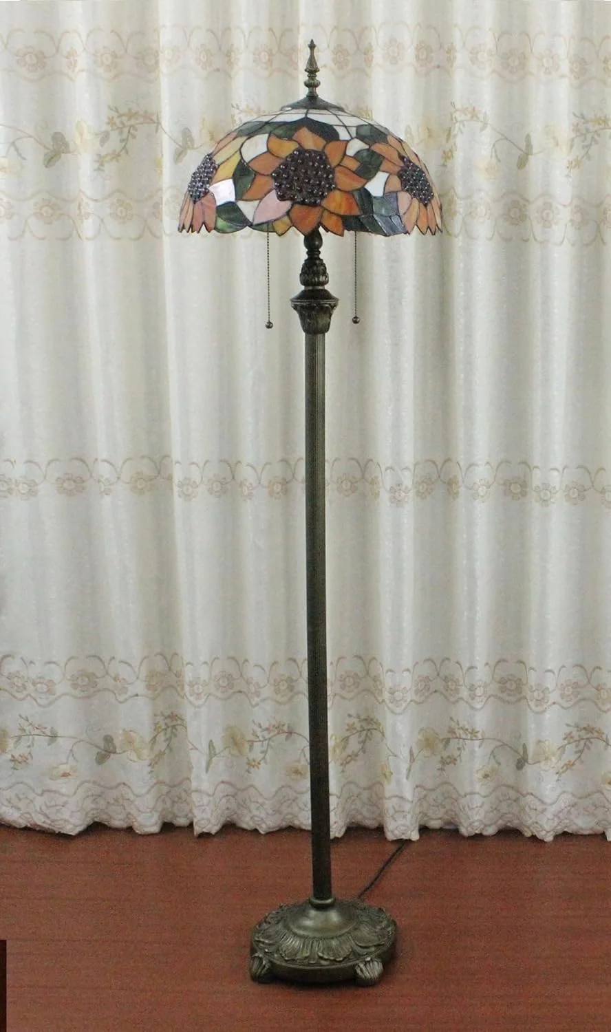 چراغ ایستاده بیدسن تیفانی، چراغ مطالعه شیشه ای رنگی طرح Liaison زرد، چراغ گوشه ای عتیقه 16 اینچی برای دکور اتاق خواب، اتاق نشیمن، خانه و دفتر (A5) چراغ ایستاده بیدسن تیفانی، چراغ مطالعه شیشه ای رنگی طرح Liaison زرد، چراغ گوشه ای عتیقه 16 اینچی برای دکور اتاق خواب، اتاق نشیمن، خانه و دفتر (A5)