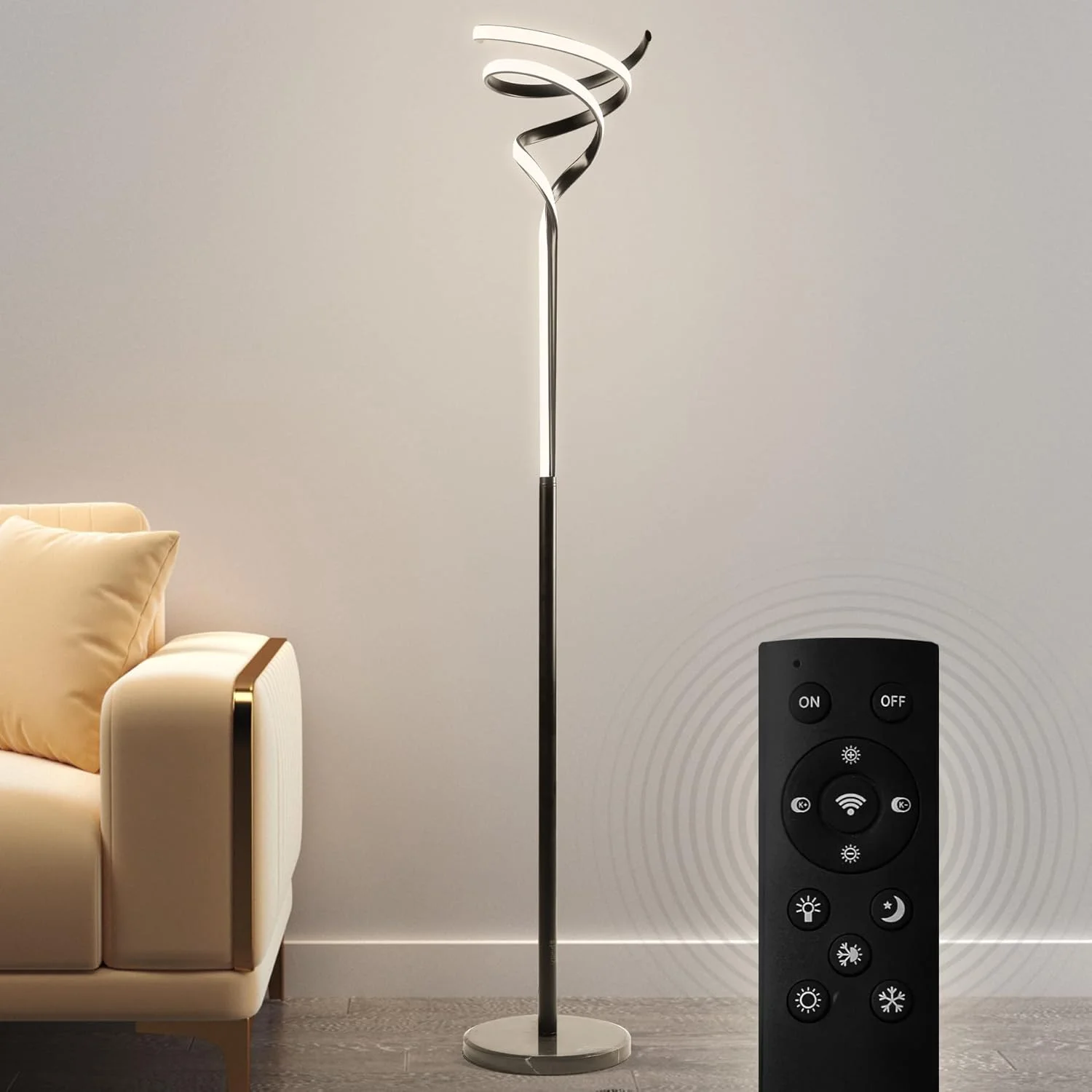 چراغ ایستاده مدرن بستای هوم، ال ای دی 150 سانتی متری قابل تنظیم با کنترل از راه دور برای روشنایی اتاق نشیمن، چراغ بلند 150 سانتی متری برای اتاق خواب، دفاتر - چراغ قطبی مینیمالیستی داخلی (مشکی) چراغ ایستاده مدرن بستای هوم، ال ای دی 150 سانتی متری قابل تنظیم با کنترل از راه دور برای روشنایی اتاق نشیمن، چراغ بلند 150 سانتی متری برای اتاق خواب، دفاتر - چراغ قطبی مینیمالیستی داخلی (مشکی)