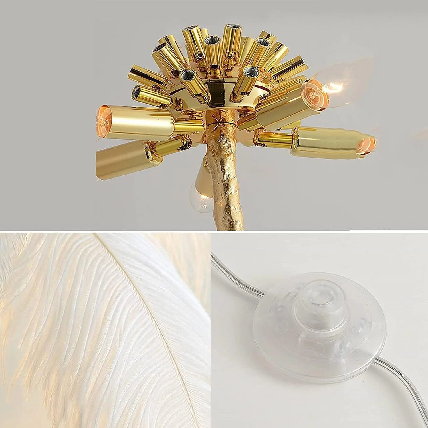 چراغ ایستاده پردار زیبا، چراغ گوشه ای بلند LED با قابلیت تنظیم نور، چراغ نخل درختی شکل پر شترمرغ، چراغ روشنایی رزین مسی سه پایه، دکوراسیون اتاق (سفید) چراغ ایستاده پردار زیبا، چراغ گوشه ای بلند LED با قابلیت تنظیم نور، چراغ نخل درختی شکل پر شترمرغ، چراغ روشنایی رزین مسی سه پایه، دکوراسیون اتاق (سفید)