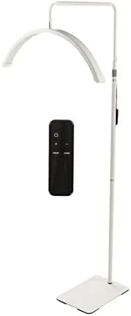 چراغ LED نیمه ماه Bewinner، چراغ زمینی با قابلیت چرخش 360 درجه، چراغ LED سالن زیبایی 23 اینچی، ارتفاع و دمای رنگ قابل تنظیم برای اکستنشن مژه، مراقبت از پوست و مطالعه چراغ LED نیمه ماه Bewinner، چراغ زمینی با قابلیت چرخش 360 درجه، چراغ LED سالن زیبایی 23 اینچی، ارتفاع و دمای رنگ قابل تنظیم برای اکستنشن مژه، مراقبت از پوست و مطالعه