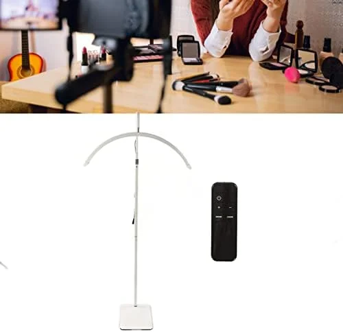 چراغ LED نیمه ماه Bewinner، چراغ زمینی با قابلیت چرخش 360 درجه، چراغ LED سالن زیبایی 23 اینچی، ارتفاع و دمای رنگ قابل تنظیم برای اکستنشن مژه، مراقبت از پوست و مطالعه چراغ LED نیمه ماه Bewinner، چراغ زمینی با قابلیت چرخش 360 درجه، چراغ LED سالن زیبایی 23 اینچی، ارتفاع و دمای رنگ قابل تنظیم برای اکستنشن مژه، مراقبت از پوست و مطالعه