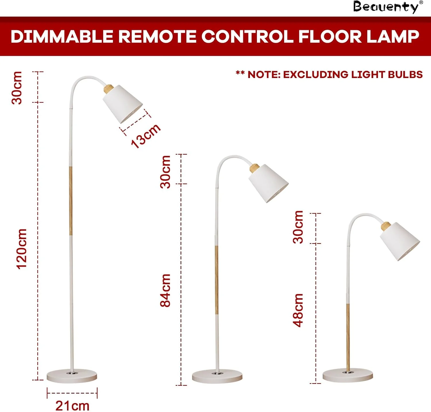 چراغ ایستاده ال ای دی Beauenty برای اتاق نشیمن و اتاق خواب - سر قابل تنظیم 720 درجه، پایه شیک و پایدار، میله چراغ قابل جدا شدن برای استفاده چند منظوره به عنوان چراغ رومیزی - دکوراسیون مدرن منزل (سفید) چراغ ایستاده ال ای دی Beauenty برای اتاق نشیمن و اتاق خواب - سر قابل تنظیم 720 درجه، پایه شیک و پایدار، میله چراغ قابل جدا شدن برای استفاده چند منظوره به عنوان چراغ رومیزی - دکوراسیون مدرن منزل (سفید)