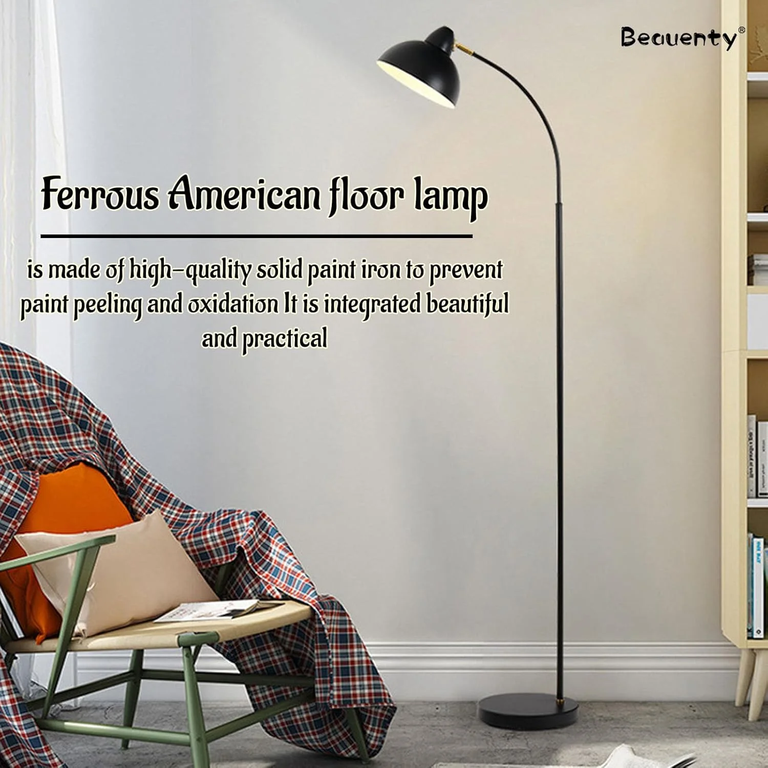 چراغ ایستاده Beauenty، چراغ ایستاده LED فلزی مشکی، چراغ مطالعه ایستاده رترو نوردیک برای اتاق خواب، چرخش 180 درجه نگهدارنده لامپ برای اتاق نشیمن، اتاق مطالعه و اتاق غذاخوری - 157 سانتی متر (مدل 1) چراغ ایستاده Beauenty، چراغ ایستاده LED فلزی مشکی، چراغ مطالعه ایستاده رترو نوردیک برای اتاق خواب، چرخش 180 درجه نگهدارنده لامپ برای اتاق نشیمن، اتاق مطالعه و اتاق غذاخوری - 157 سانتی متر (مدل 1)
