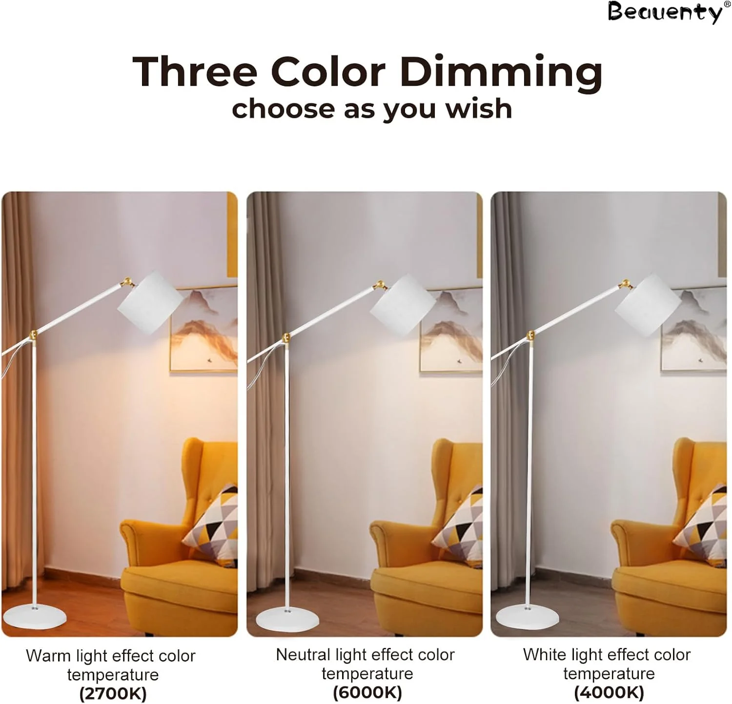 چراغ ایستاده قابل تنظیم Beauenty با کنترل از راه دور و دیمر، چراغ ایستاده مدرن با بازوی چرخشی، حالت های نور دوگانه، عملکرد تایمر، پایه آهنی، ترکیب چراغ ایستاده و رومیزی برای اتاق نشیمن، اتاق خواب، مطالعه چراغ ایستاده قابل تنظیم Beauenty با کنترل از راه دور و دیمر، چراغ ایستاده مدرن با بازوی چرخشی، حالت های نور دوگانه، عملکرد تایمر، پایه آهنی، ترکیب چراغ ایستاده و رومیزی برای اتاق نشیمن، اتاق خواب، مطالعه