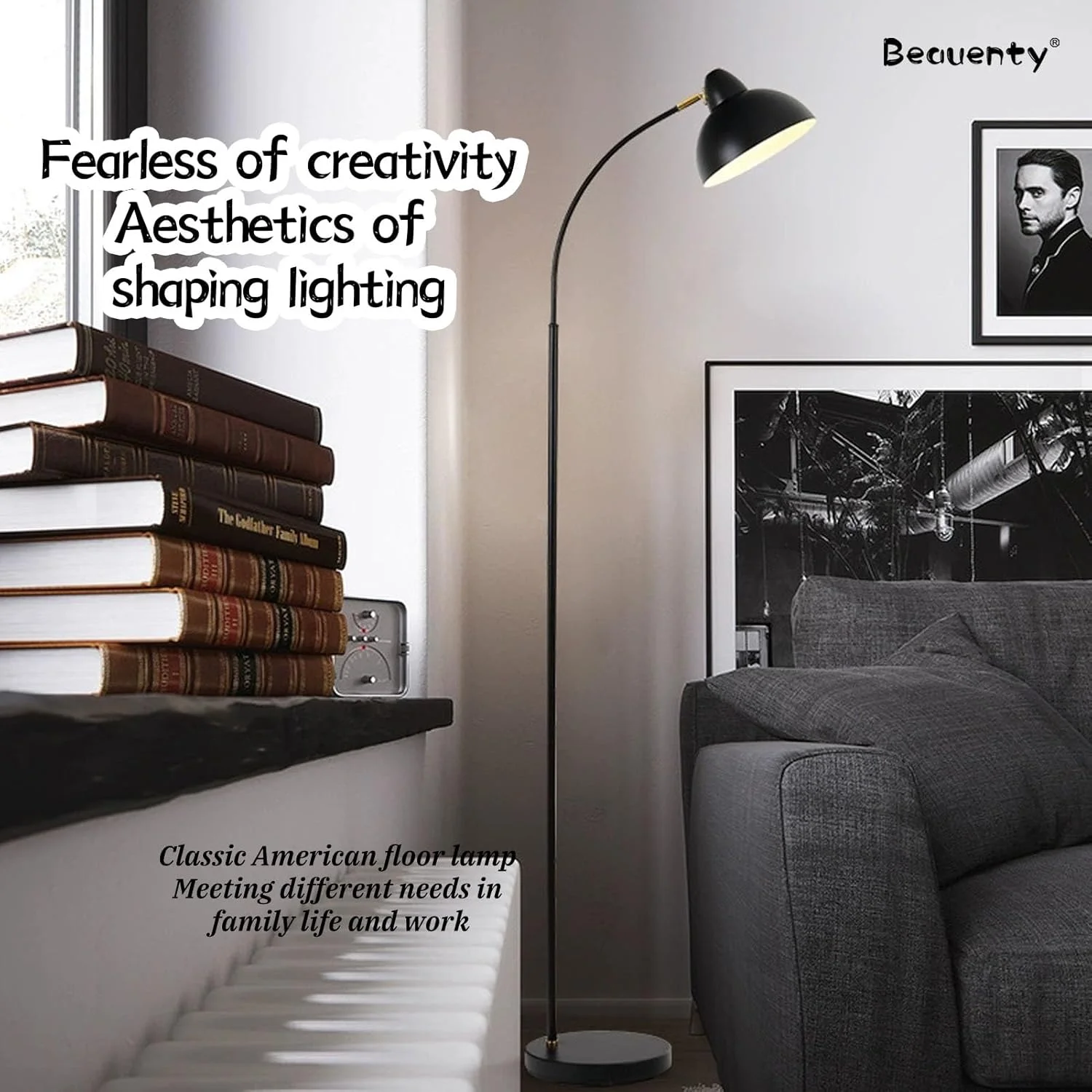 چراغ ایستاده Beauenty، چراغ ایستاده LED فلزی مشکی، چراغ مطالعه ایستاده رترو نوردیک برای اتاق خواب، چرخش 180 درجه نگهدارنده لامپ برای اتاق نشیمن، اتاق مطالعه و اتاق غذاخوری - 157 سانتی متر (مدل 1) چراغ ایستاده Beauenty، چراغ ایستاده LED فلزی مشکی، چراغ مطالعه ایستاده رترو نوردیک برای اتاق خواب، چرخش 180 درجه نگهدارنده لامپ برای اتاق نشیمن، اتاق مطالعه و اتاق غذاخوری - 157 سانتی متر (مدل 1)