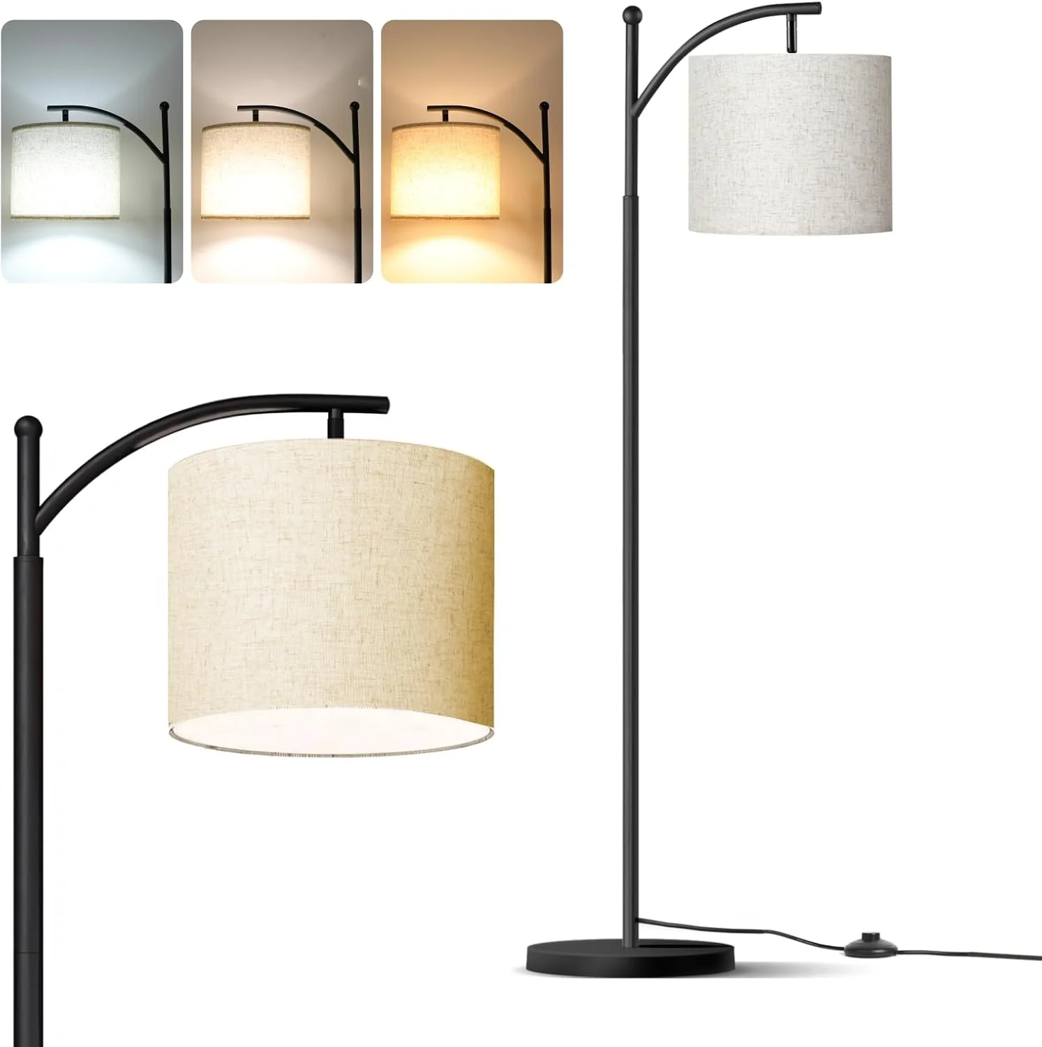 چراغ ایستاده فانوسی Baytion مناسب اتاق نشیمن، چراغ پایه دار با کلاهک سه رنگ، چراغ های ایستاده مطالعه اتاق خواب با سوئیچ پایی و پارچه کتانی، چراغ های ایستاده میله ای مشکی روشن (3 رنگ) چراغ ایستاده فانوسی Baytion مناسب اتاق نشیمن، چراغ پایه دار با کلاهک سه رنگ، چراغ های ایستاده مطالعه اتاق خواب با سوئیچ پایی و پارچه کتانی، چراغ های ایستاده میله ای مشکی روشن (3 رنگ)