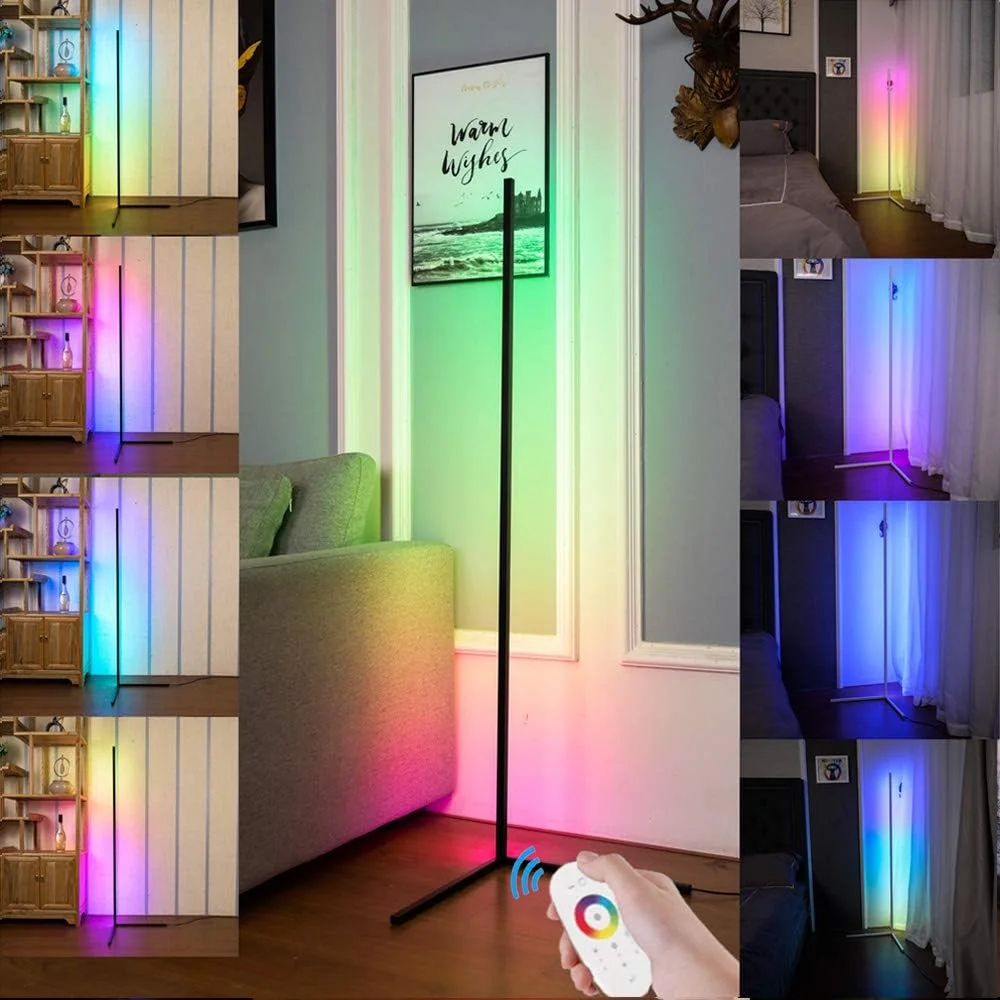 چراغ ایستاده هوشمند RGB، چراغ زمینه LED، چراغ ایستاده مدرن مینیمالیستی با قابلیت تغییر رنگ و کم نور شدن، مشکی، 142 سانتی متر، دوشاخه UK، 20 وات مناسب برای اتاق نشیمن، اتاق خواب و اتاق بازی چراغ ایستاده هوشمند RGB، چراغ زمینه LED، چراغ ایستاده مدرن مینیمالیستی با قابلیت تغییر رنگ و کم نور شدن، مشکی، 142 سانتی متر، دوشاخه UK، 20 وات مناسب برای اتاق نشیمن، اتاق خواب و اتاق بازی
