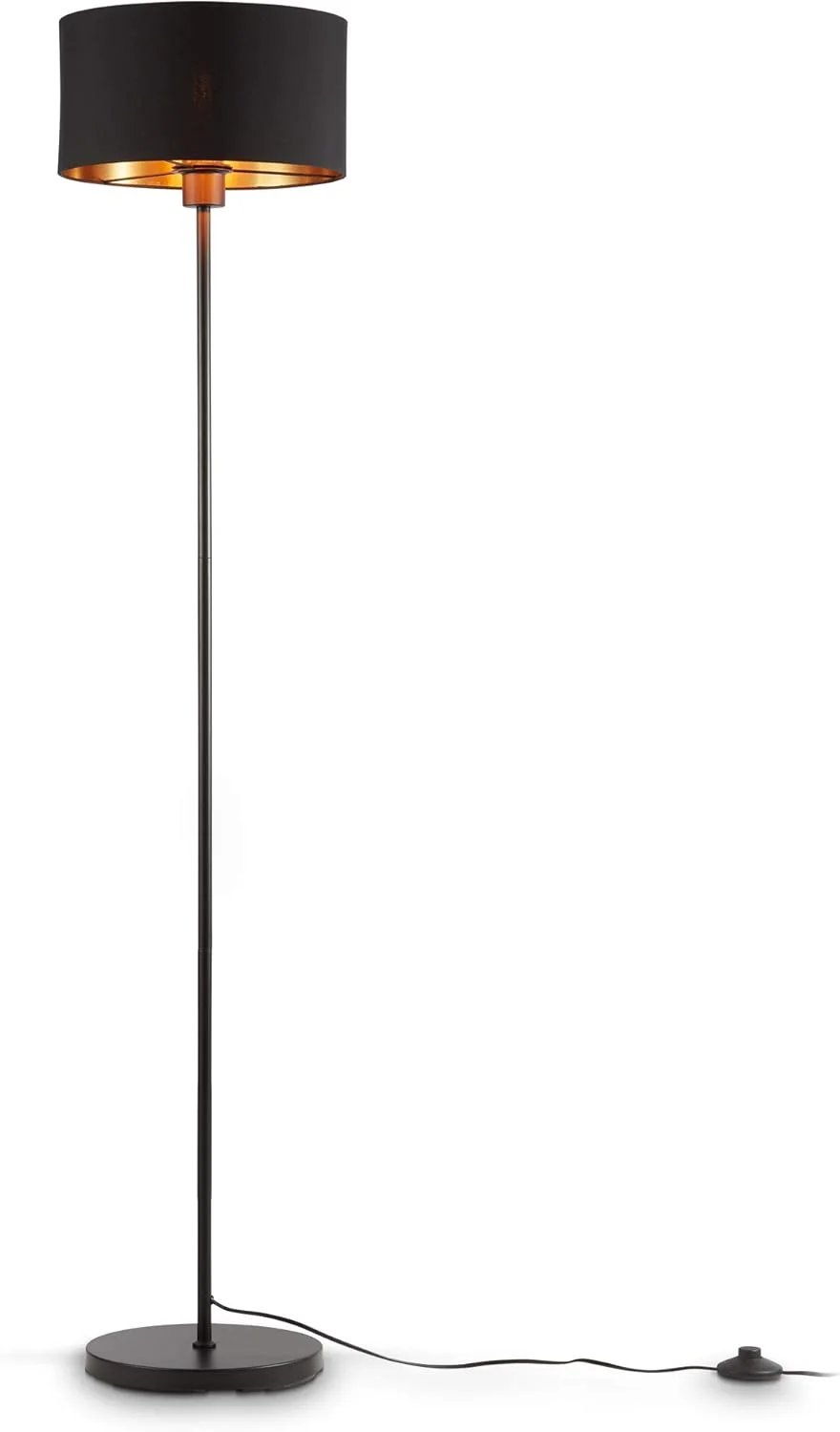 چراغ ایستاده B.K.Licht رترو مشکی طلایی پارچه ای صنعتی داخلی وینتیج مناسب مطالعه ارتفاع: 142 سانتی متر سرپیچ E27 چراغ ایستاده B.K.Licht رترو مشکی طلایی پارچه ای صنعتی داخلی وینتیج مناسب مطالعه ارتفاع: 142 سانتی متر سرپیچ E27