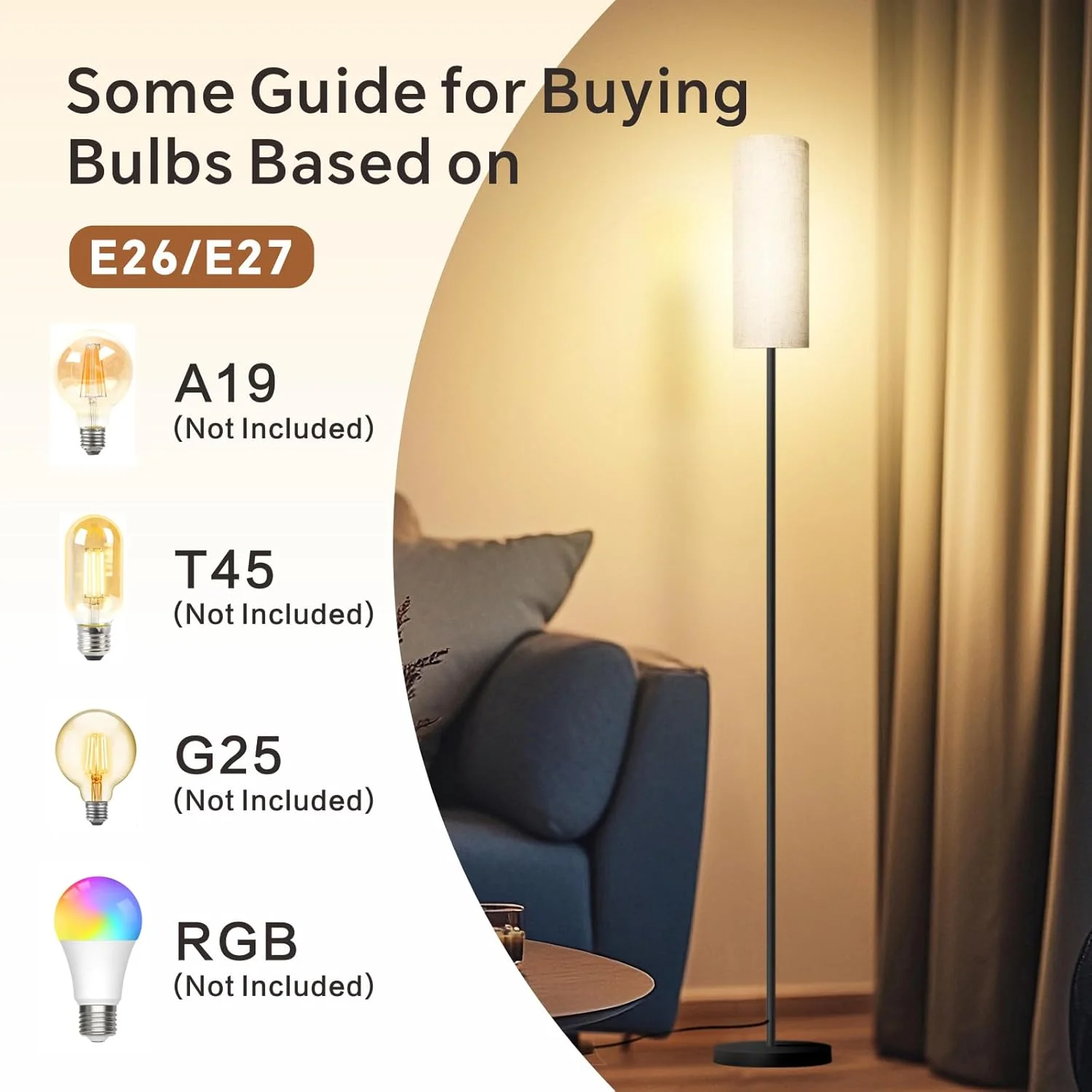 چراغ ایستاده Baytion برای اتاق نشیمن، چراغ پایه دار با کلید پایی و آباژور پارچه ای، چراغ های ایستاده زیبا با 3 دمای رنگ برای اتاق خواب، چراغ های ایستاده میله ای مشکی روشن (لامپ شامل نمی شود) چراغ ایستاده Baytion برای اتاق نشیمن، چراغ پایه دار با کلید پایی و آباژور پارچه ای، چراغ های ایستاده زیبا با 3 دمای رنگ برای اتاق خواب، چراغ های ایستاده میله ای مشکی روشن (لامپ شامل نمی شود)