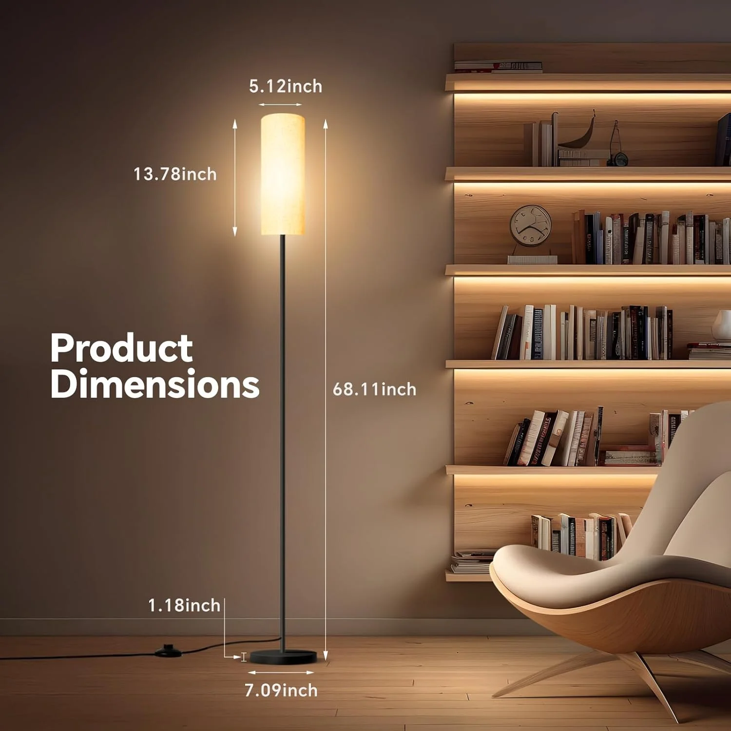 چراغ ایستاده Baytion برای اتاق نشیمن، چراغ پایه دار با کلید پایی و آباژور پارچه ای، چراغ های ایستاده زیبا با 3 دمای رنگ برای اتاق خواب، چراغ های ایستاده میله ای مشکی روشن (لامپ شامل نمی شود) چراغ ایستاده Baytion برای اتاق نشیمن، چراغ پایه دار با کلید پایی و آباژور پارچه ای، چراغ های ایستاده زیبا با 3 دمای رنگ برای اتاق خواب، چراغ های ایستاده میله ای مشکی روشن (لامپ شامل نمی شود)