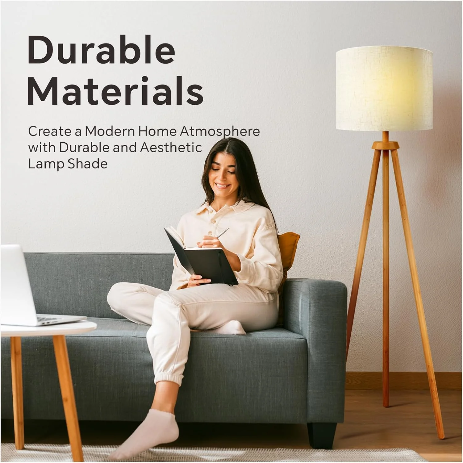 چراغ ایستاده سه پایه چوبی Baytion با 85% صرفه جویی در انرژی، چراغ های ایستاده اواسط قرن با کلاهک، لامپ سه رنگ 9 واتی E26، چراغ کف کتانی برای اتاق نشیمن، اتاق خواب، دفتر چراغ ایستاده سه پایه چوبی Baytion با 85% صرفه جویی در انرژی، چراغ های ایستاده اواسط قرن با کلاهک، لامپ سه رنگ 9 واتی E26، چراغ کف کتانی برای اتاق نشیمن، اتاق خواب، دفتر