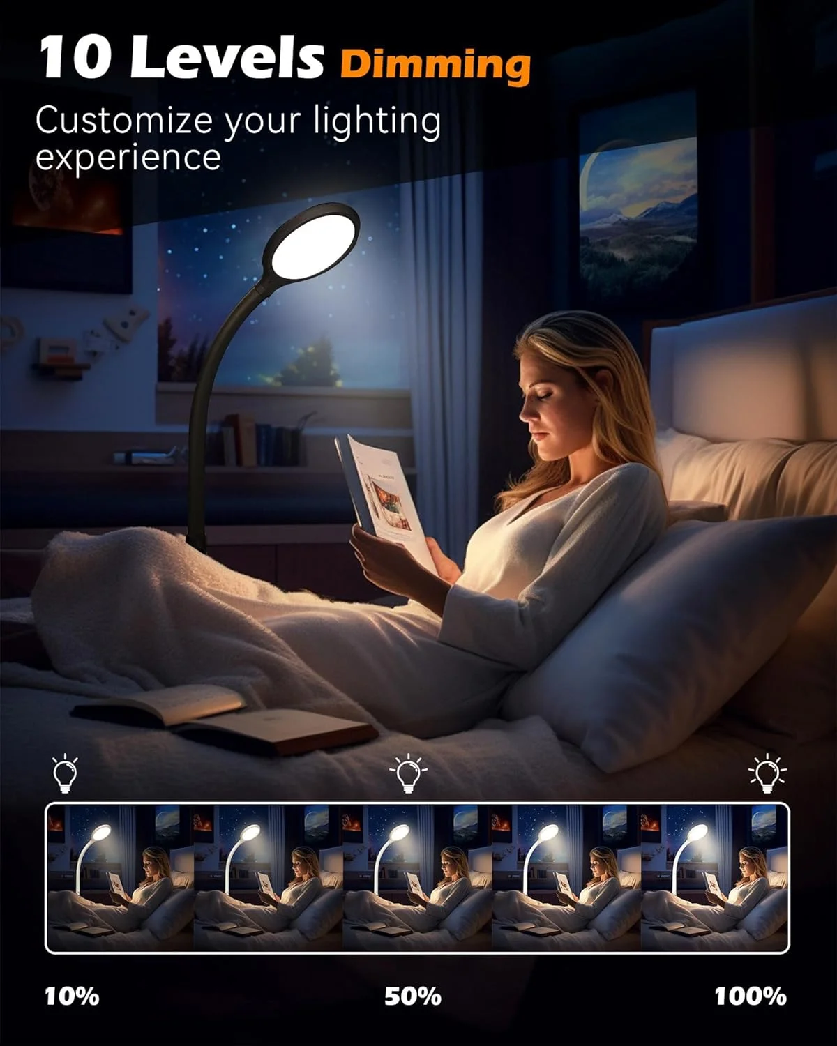 چراغ ایستاده نور درمانی Aoife، لامپ نور درمانی طیف کامل 11000 لوکس، لامپ نور خورشید بدون اشعه ماوراء بنفش با 10 دمای رنگ و 10 سطح روشنایی (مشکی) چراغ ایستاده نور درمانی Aoife، لامپ نور درمانی طیف کامل 11000 لوکس، لامپ نور خورشید بدون اشعه ماوراء بنفش با 10 دمای رنگ و 10 سطح روشنایی (مشکی)