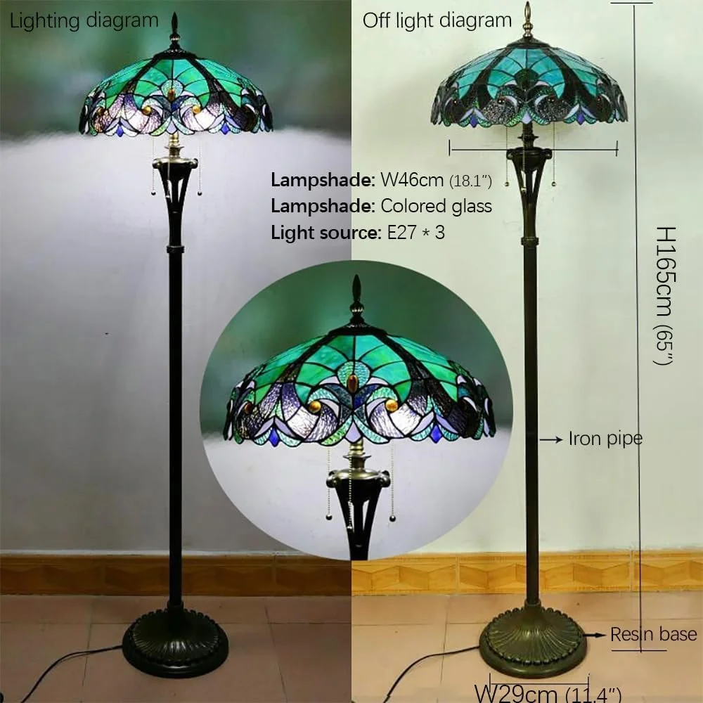 چراغ ایستاده LED طرح آمریکایی روستایی، چراغ اتاق نشیمن هنری لوکس اروپایی، چراغ اتاق خواب، چراغ ایستاده ویلایی هتلی با شیشه رنگی (مدل 10) چراغ ایستاده LED طرح آمریکایی روستایی، چراغ اتاق نشیمن هنری لوکس اروپایی، چراغ اتاق خواب، چراغ ایستاده ویلایی هتلی با شیشه رنگی (مدل 10)