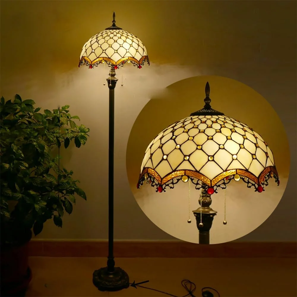 چراغ ایستاده رترو آمریکایی لوکس اروپایی اتاق نشیمن اتاق خواب ویلا هتل کافه چراغ های تزئینی شیشه ای رنگی (استایل 3) چراغ ایستاده رترو آمریکایی لوکس اروپایی اتاق نشیمن اتاق خواب ویلا هتل کافه چراغ های تزئینی شیشه ای رنگی (استایل 3)