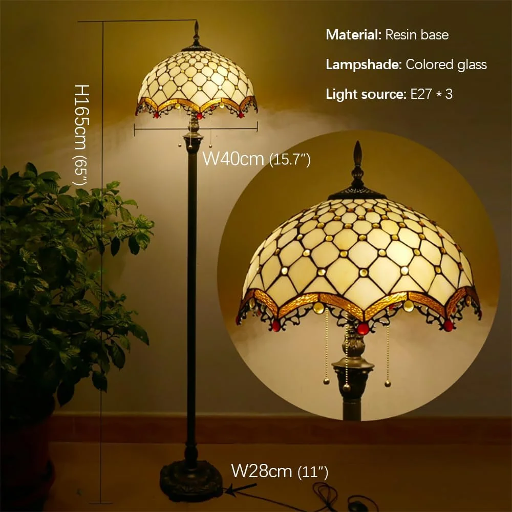 چراغ ایستاده رترو آمریکایی لوکس اروپایی اتاق نشیمن اتاق خواب ویلا هتل کافه چراغ های تزئینی شیشه ای رنگی (استایل 3) چراغ ایستاده رترو آمریکایی لوکس اروپایی اتاق نشیمن اتاق خواب ویلا هتل کافه چراغ های تزئینی شیشه ای رنگی (استایل 3)