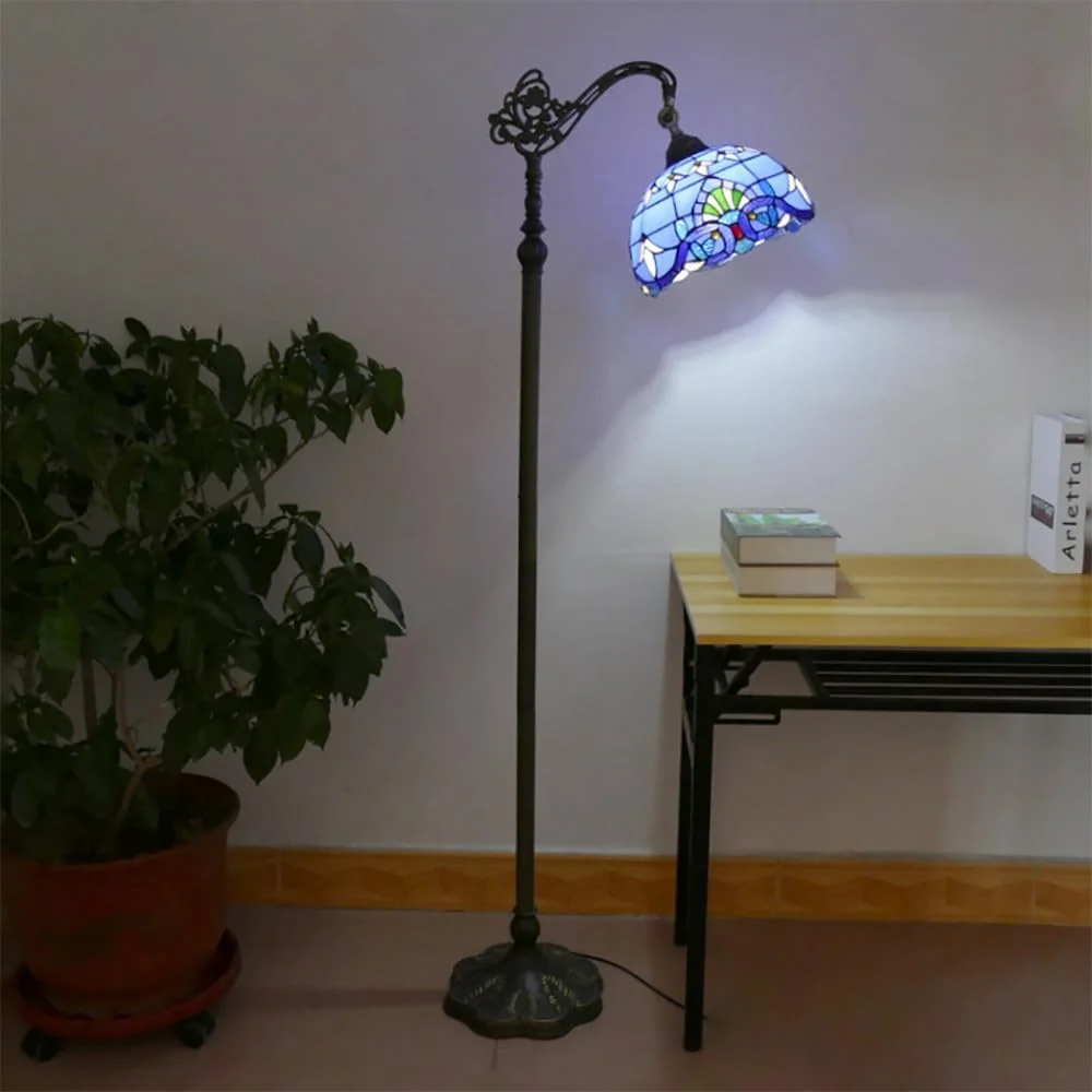 چراغ ایستاده LED رترو آمریکایی، لوکس اروپایی، خلاقانه، مناسب اتاق نشیمن، اتاق خواب، مطالعه، ویلا، هتل، چراغ مطالعه شیشه ای رنگی (مدل 8) چراغ ایستاده LED رترو آمریکایی، لوکس اروپایی، خلاقانه، مناسب اتاق نشیمن، اتاق خواب، مطالعه، ویلا، هتل، چراغ مطالعه شیشه ای رنگی (مدل 8)