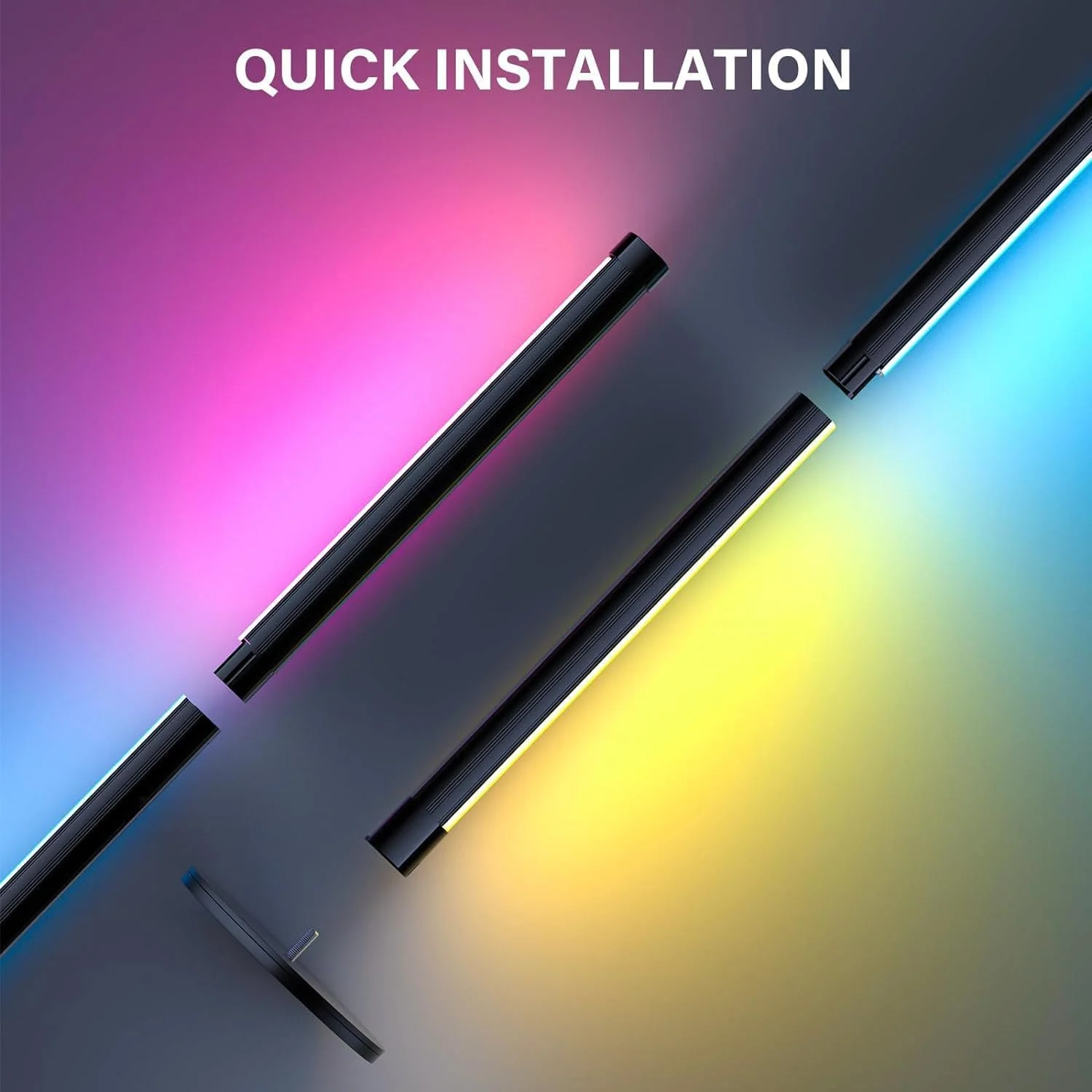 چراغ ایستاده RGBIC امیناک، 16 میلیون رنگ نور RGB با همگام سازی موسیقی و تنظیم تایمر، چراغ LED برای اتاق نشیمن، اتاق خواب و اتاق بازی چراغ ایستاده RGBIC امیناک، 16 میلیون رنگ نور RGB با همگام سازی موسیقی و تنظیم تایمر، چراغ LED برای اتاق نشیمن، اتاق خواب و اتاق بازی