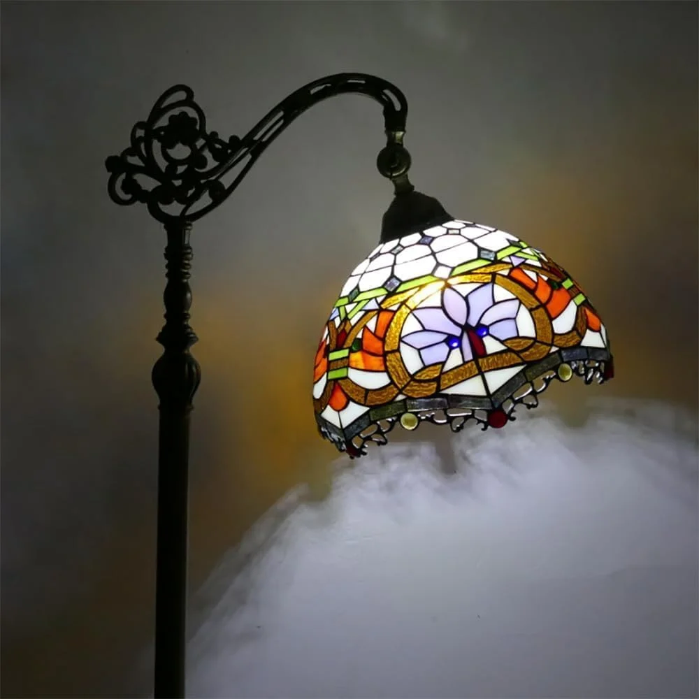 چراغ ایستاده رترو آمریکایی لوکس اروپایی اتاق نشیمن اتاق خواب ویلا هتل شیشه رنگی دکوراتیو (F) چراغ ایستاده رترو آمریکایی لوکس اروپایی اتاق نشیمن اتاق خواب ویلا هتل شیشه رنگی دکوراتیو (F)