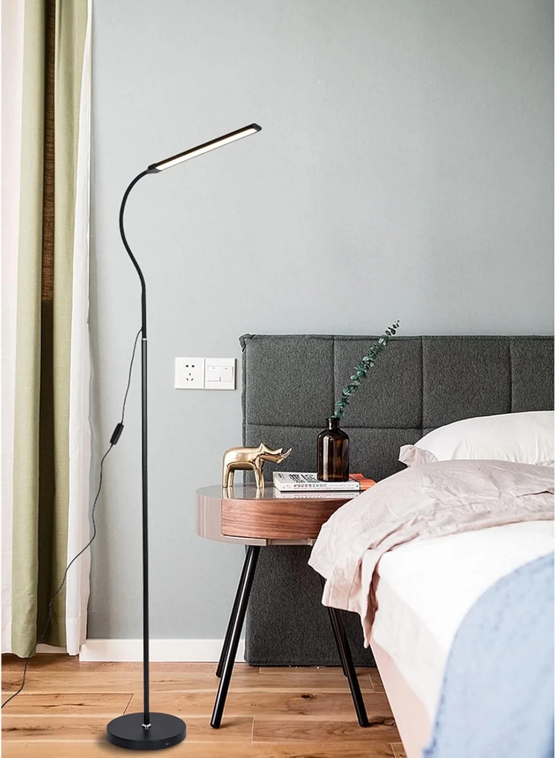 چراغ ایستاده LED، چراغ گردن غازی قابل تنظیم با 3 دمای رنگ 3000K-6000K، چراغ مطالعه رومیزی مدرن 2 در 1 برای اتاق نشیمن، اتاق خواب و دفتر کار، مشکی چراغ ایستاده LED، چراغ گردن غازی قابل تنظیم با 3 دمای رنگ 3000K-6000K، چراغ مطالعه رومیزی مدرن 2 در 1 برای اتاق نشیمن، اتاق خواب و دفتر کار، مشکی