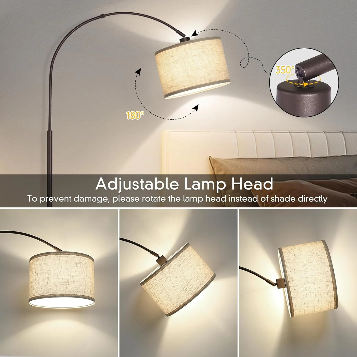 چراغ ایستاده برای اتاق نشیمن، چراغ کمانی با سر قابل تنظیم، چراغ ایستاده کمانی مدرن با کلید پدالی روشن/خاموش، چراغ آویز بلند بالای مبل برای مطالعه، اتاق خواب، دفتر کار (قهوه ای) چراغ ایستاده برای اتاق نشیمن، چراغ کمانی با سر قابل تنظیم، چراغ ایستاده کمانی مدرن با کلید پدالی روشن/خاموش، چراغ آویز بلند بالای مبل برای مطالعه، اتاق خواب، دفتر کار (قهوه ای)