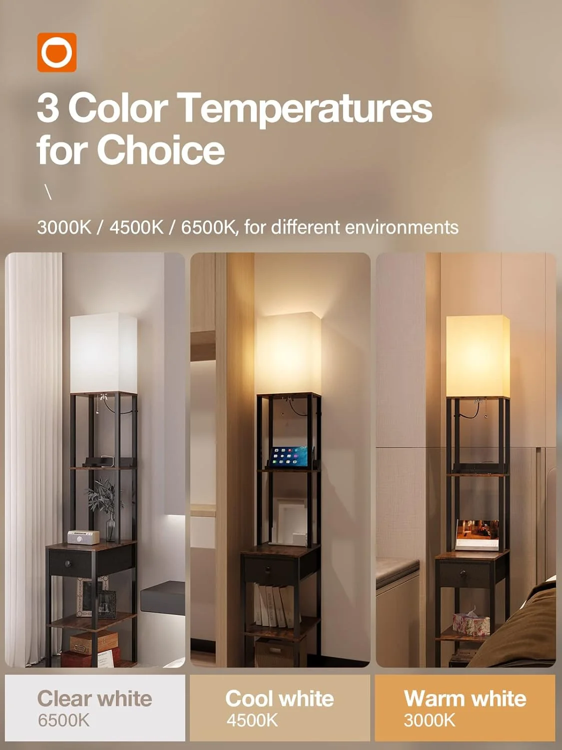 چراغ ایستاده Addlon برای اتاق نشیمن، چراغ با 2 پورت USB، پریز برق و کشو، لامپ LED با 3 دمای رنگی به همراه کلاهک سفید - چراغ ایستاده نمایشگر با قفسه برای اتاق خواب و دفتر کار - طرح قدیمی چراغ ایستاده Addlon برای اتاق نشیمن، چراغ با 2 پورت USB، پریز برق و کشو، لامپ LED با 3 دمای رنگی به همراه کلاهک سفید - چراغ ایستاده نمایشگر با قفسه برای اتاق خواب و دفتر کار - طرح قدیمی