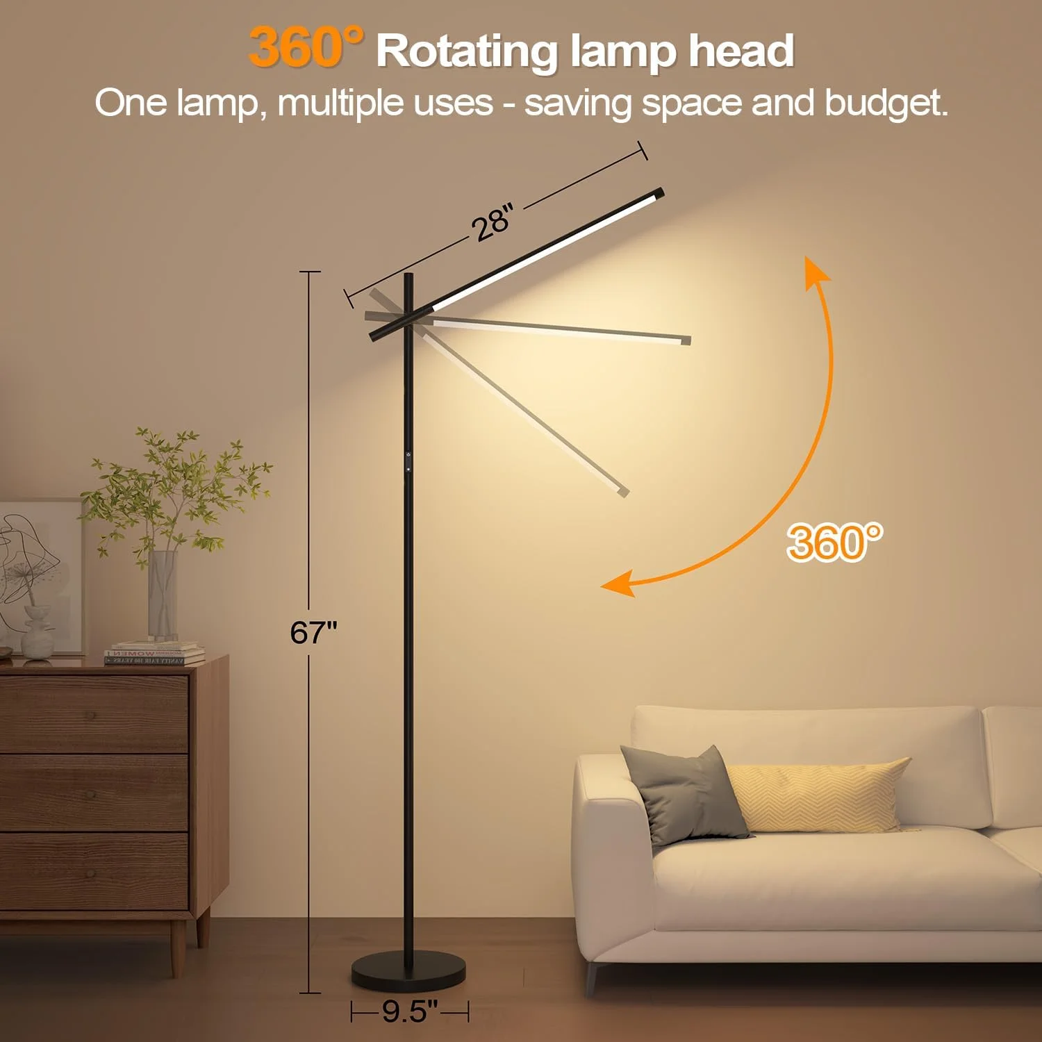 چراغ ایستاده LED گوشه ای، با سر چرخان 360 درجه، فوق العاده روشن 1800LM، چراغ های ایستاده مینیمالیستی دیمر دار با کنترل از راه دور، نور گوشه ای مدرن 3000K-6000K، چراغ ایستاده بلند 67 اینچی برای اتاق نشیمن، اتاق خواب، دفتر چراغ ایستاده LED گوشه ای، با سر چرخان 360 درجه، فوق العاده روشن 1800LM، چراغ های ایستاده مینیمالیستی دیمر دار با کنترل از راه دور، نور گوشه ای مدرن 3000K-6000K، چراغ ایستاده بلند 67 اینچی برای اتاق نشیمن، اتاق خواب، دفتر