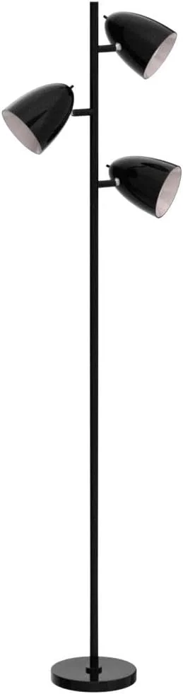 چراغ ایستاده سه شاخه Addlon با 3 نور قابل تنظیم و چرخشی و لامپ های LED هماهنگ، چراغ های پایه بلند برای اتاق نشیمن، اتاق خواب، خانه، دفتر - مشکی چراغ ایستاده سه شاخه Addlon با 3 نور قابل تنظیم و چرخشی و لامپ های LED هماهنگ، چراغ های پایه بلند برای اتاق نشیمن، اتاق خواب، خانه، دفتر - مشکی