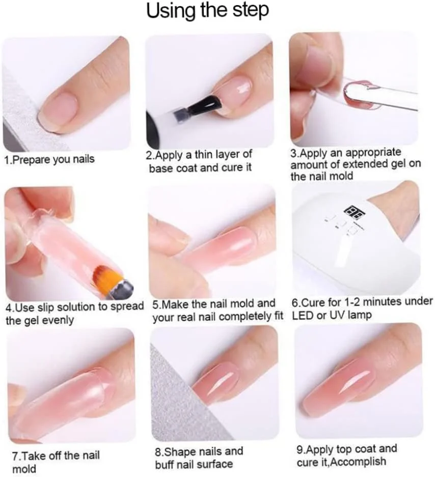 ست های اکستنشن ناخن، ست های سالن ناخن، کیت اکستنشن ژل ناخن، ست استارتر لاک ژل مانیکور، شامل بیس کت و تاپ کت، 11 تکه، مدل Style2 ست های اکستنشن ناخن، ست های سالن ناخن، کیت اکستنشن ژل ناخن، ست استارتر لاک ژل مانیکور، شامل بیس کت و تاپ کت، 11 تکه، مدل Style2