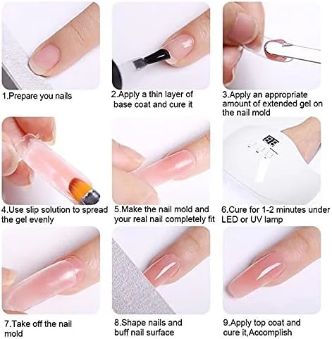 کیت ژل اکستنشن ناخن، لامپ ناخن ساز ژل مانیکور، محلول لغزنده تقویت کننده ناخن اکلیل دار همه در یک برای کیت مبتدی مانیکور ناخن 11 تکه Style6 کیت ژل اکستنشن ناخن، لامپ ناخن ساز ژل مانیکور، محلول لغزنده تقویت کننده ناخن اکلیل دار همه در یک برای کیت مبتدی مانیکور ناخن 11 تکه Style6