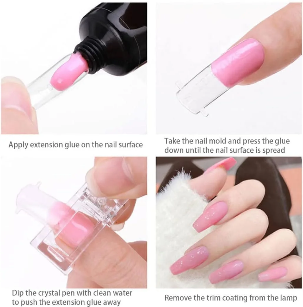 ست های مانیکور ناخن شامل ژل سازنده، بیس کت، تاپ کت و ست شروع طراحی ناخن 11 تکه مدل Style2