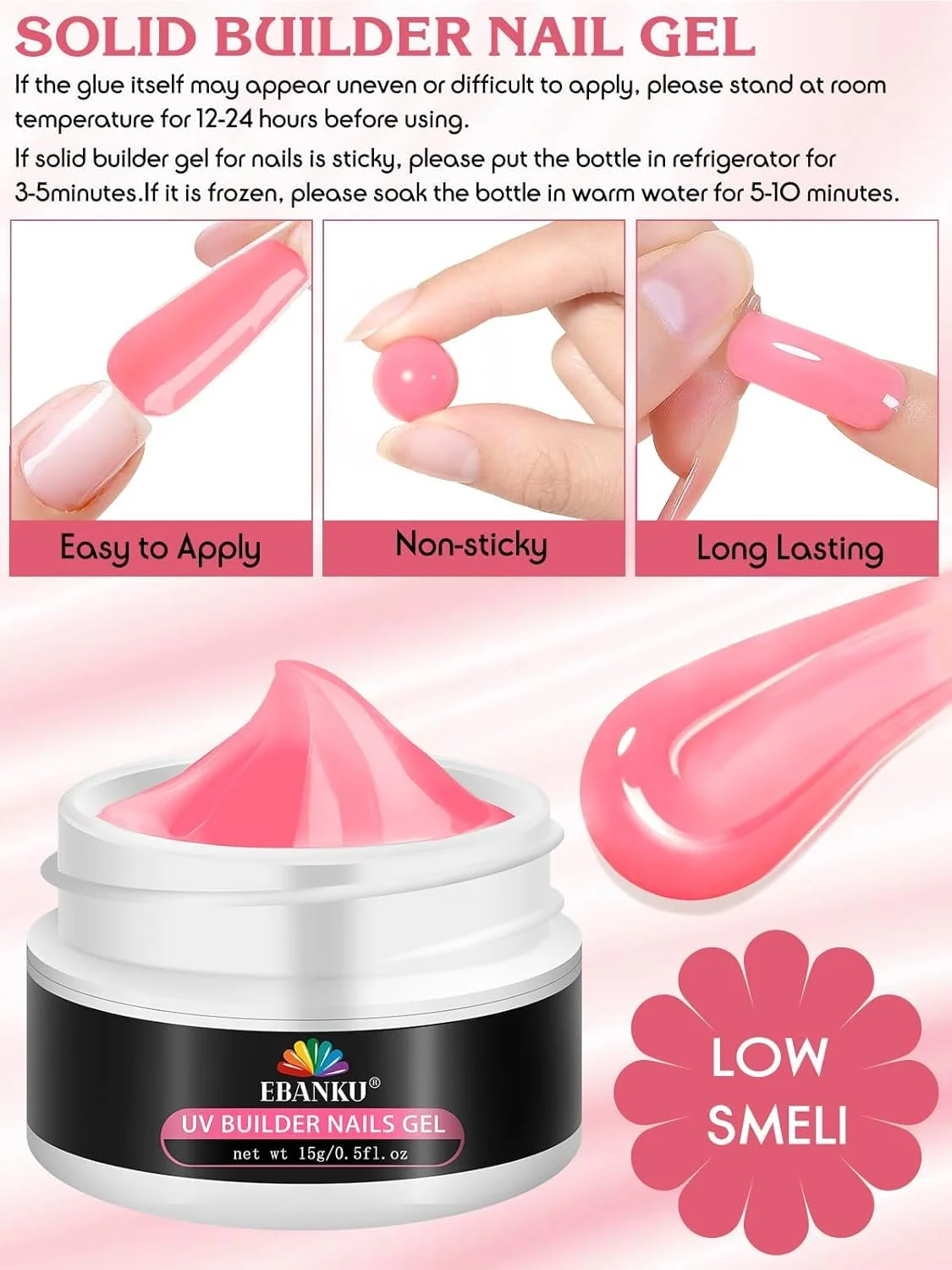 ژل سخت سازنده ناخن EBANKU، 6 رنگ ژل سازنده جامد غیر چسبنده برای اکستنشن ناخن، کیت ژل اکستنشن ناخن با قالب سیلیکونی برای سالن ناخن ژل سخت سازنده ناخن EBANKU، 6 رنگ ژل سازنده جامد غیر چسبنده برای اکستنشن ناخن، کیت ژل اکستنشن ناخن با قالب سیلیکونی برای سالن ناخن