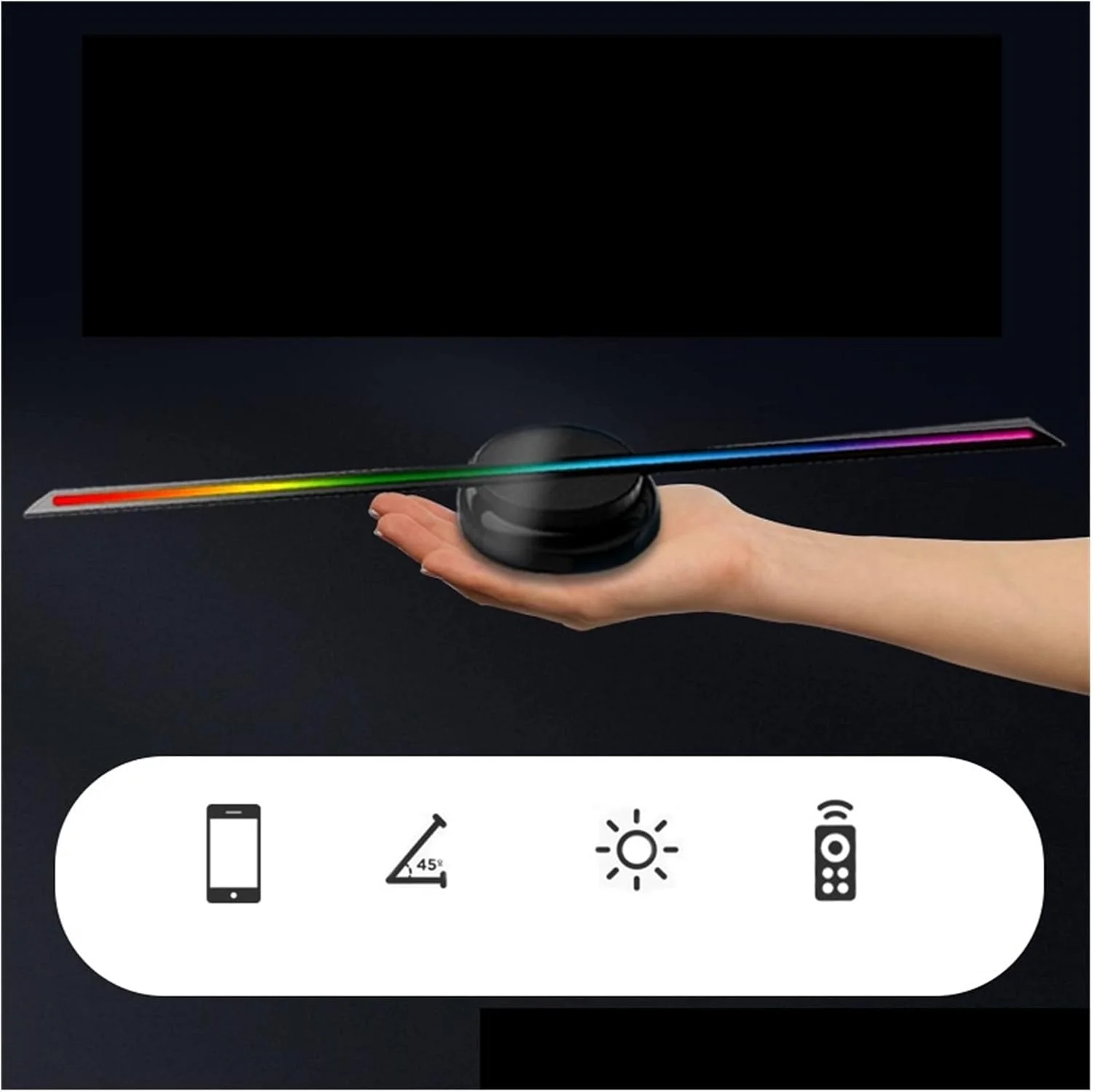 فن هولوگرام سه بعدی TEmkin 15.7 اینچی، دستگاه تبلیغاتی دیواری هولوگرافیک با تصویربرداری استریوسکوپی مجازی چرخشی با نمایشگر LED، واضح و با مصرف انرژی پایین فن هولوگرام سه بعدی TEmkin 15.7 اینچی، دستگاه تبلیغاتی دیواری هولوگرافیک با تصویربرداری استریوسکوپی مجازی چرخشی با نمایشگر LED، واضح و با مصرف انرژی پایین