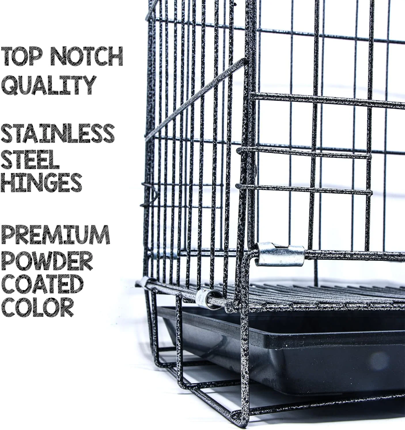 قفس سگ خانگی میدوست، رنگ مشکی با پوشش پودری، قفس فلزی تاشو ضد زنگ برای سگ های بزرگ و بالغ، طول 90 سانتی متر * عرض 56 سانتی متر * ارتفاع 56 سانتی متر قفس سگ خانگی میدوست، رنگ مشکی با پوشش پودری، قفس فلزی تاشو ضد زنگ برای سگ های بزرگ و بالغ، طول 90 سانتی متر * عرض 56 سانتی متر * ارتفاع 56 سانتی متر