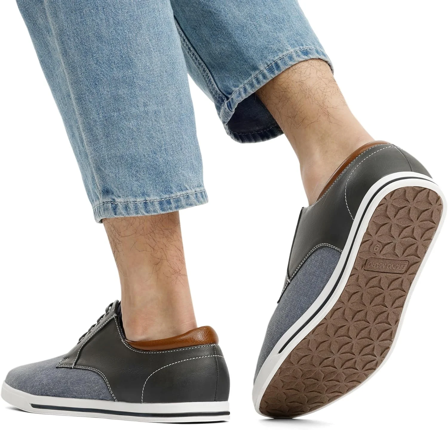 کفش های آکسفورد کتانی مردانه برونو مارک مدل ریورا، خاکستری، سایز 11 کفش های آکسفورد کتانی مردانه برونو مارک مدل ریورا، خاکستری، سایز 11