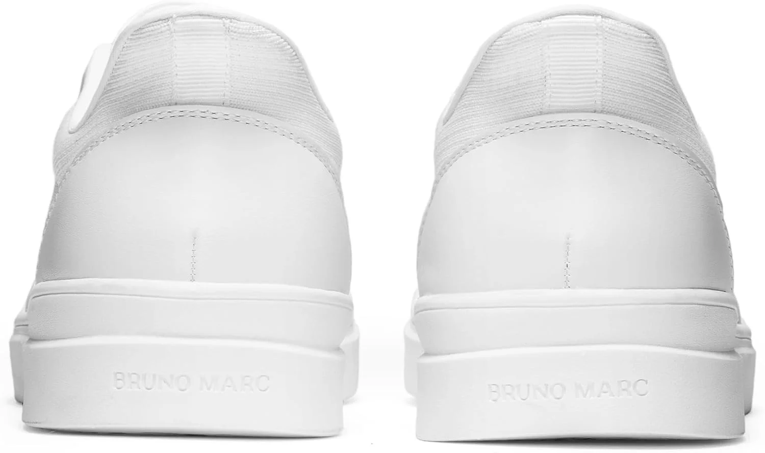 کفش مردانه برونو مارک، کفش روزمره بدون بند، کفش کتانی فشن، کفش پیاده روی توری بریز، راحت، سبک و ضد لغزش، سفید، سایز 42