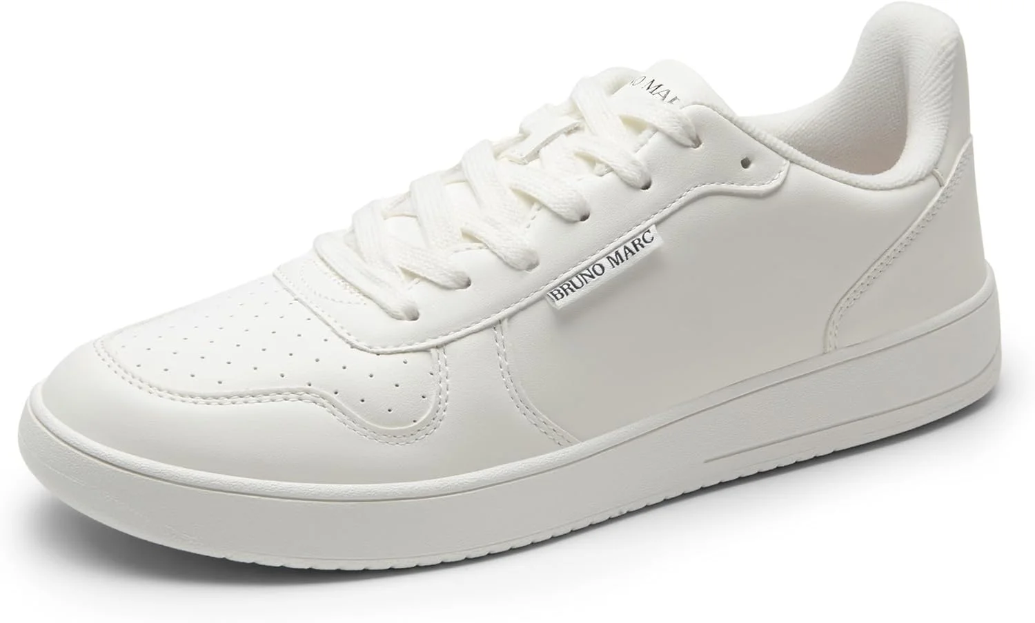 کفش های کتانی مردانه برونو مارک، کفش های تجاری راحت و سبک وزن با بند، سفید، سایز 42 کفش های کتانی مردانه برونو مارک، کفش های تجاری راحت و سبک وزن با بند، سفید، سایز 42