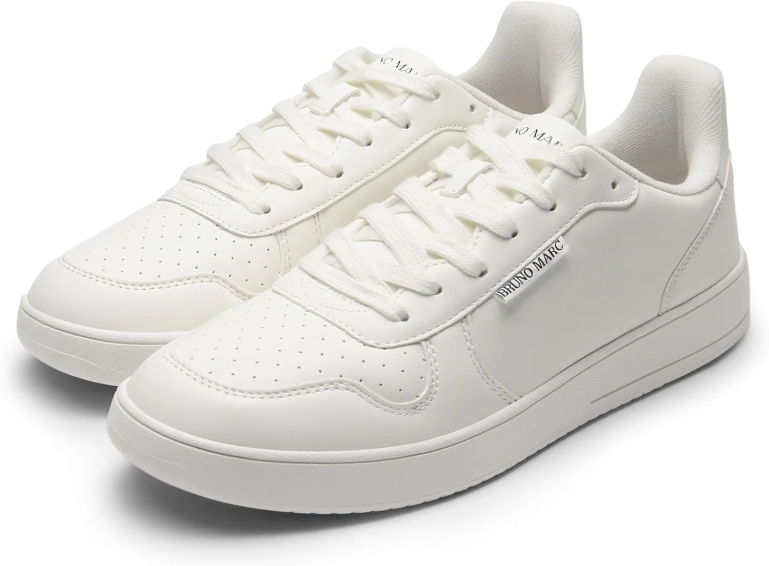 کفش های کتانی مردانه برونو مارک، کفش های تجاری راحت و سبک وزن با بند، سفید، سایز 42