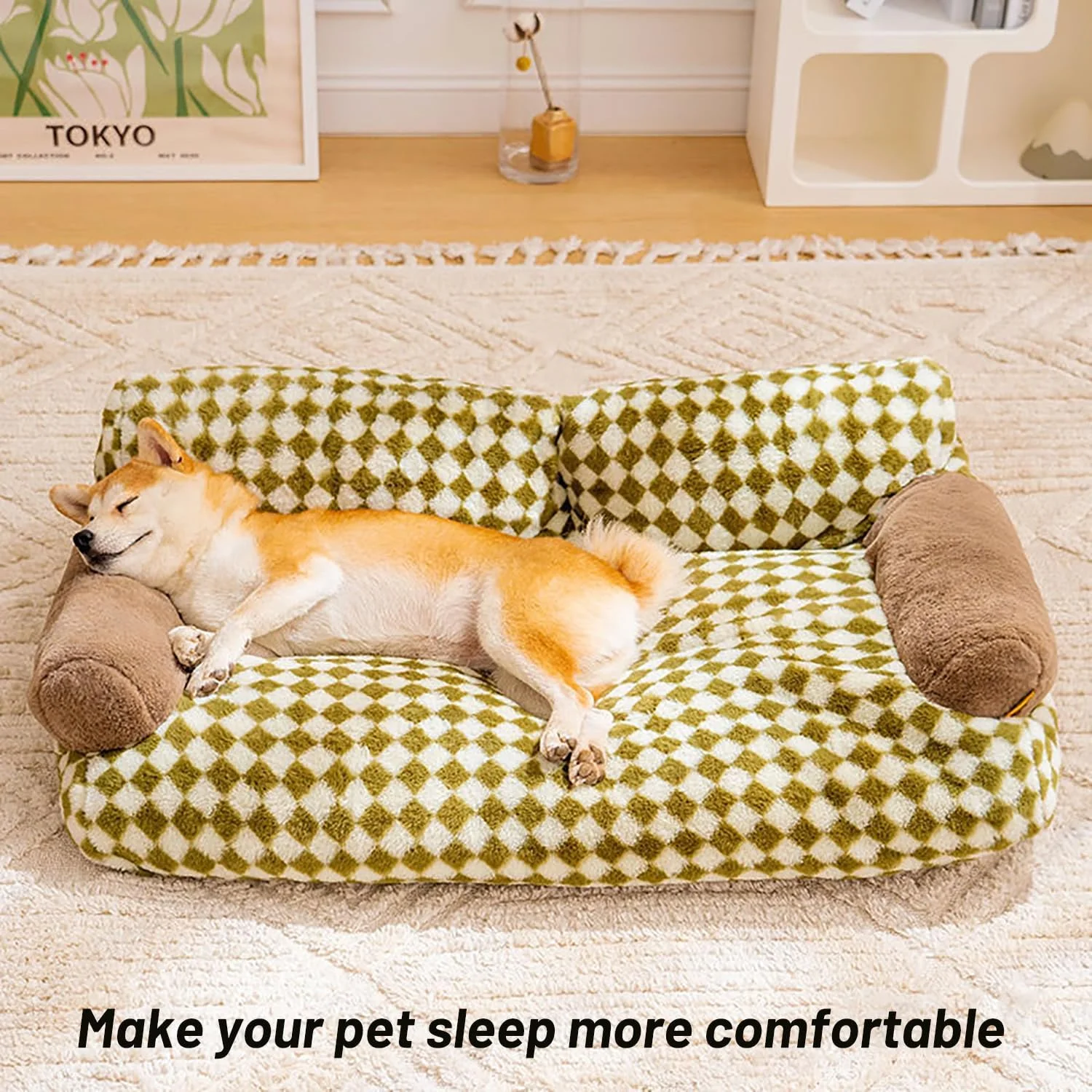 تخت مبل حیوانات خانگی، تخت خواب گربه قابل شستشو برای سگ ها و گربه های کوچک و متوسط تا وزن 11 کیلوگرم، تخت خواب بادوام سگ با زیره ضد لغزش، مبل کرکی گربه، 66 * 33 * 37 سانتی متر تخت مبل حیوانات خانگی، تخت خواب گربه قابل شستشو برای سگ ها و گربه های کوچک و متوسط تا وزن 11 کیلوگرم، تخت خواب بادوام سگ با زیره ضد لغزش، مبل کرکی گربه، 66 * 33 * 37 سانتی متر