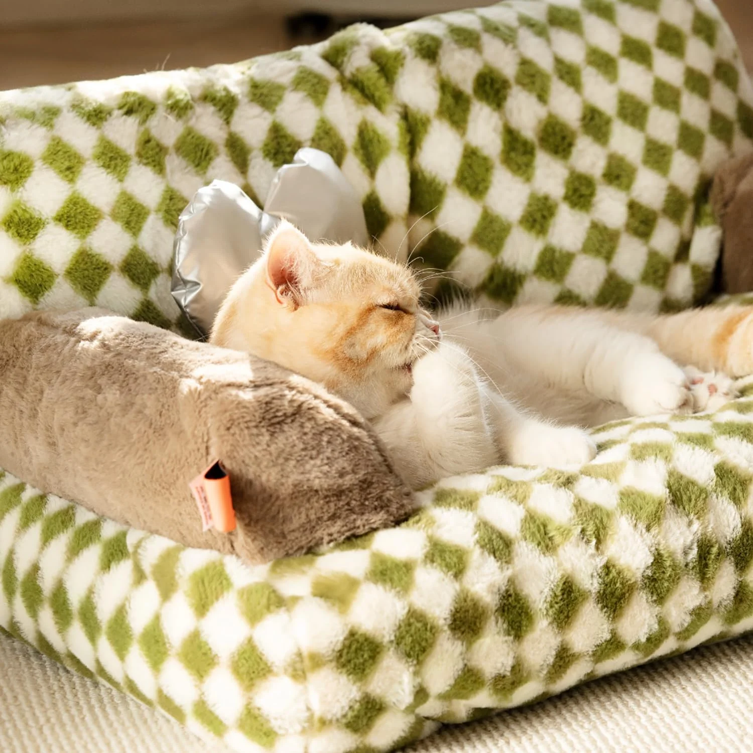 تخت مبل حیوانات خانگی، تخت خواب گربه قابل شستشو برای سگ ها و گربه های کوچک و متوسط تا وزن 11 کیلوگرم، تخت خواب بادوام سگ با زیره ضد لغزش، مبل کرکی گربه، 66 * 33 * 37 سانتی متر تخت مبل حیوانات خانگی، تخت خواب گربه قابل شستشو برای سگ ها و گربه های کوچک و متوسط تا وزن 11 کیلوگرم، تخت خواب بادوام سگ با زیره ضد لغزش، مبل کرکی گربه، 66 * 33 * 37 سانتی متر
