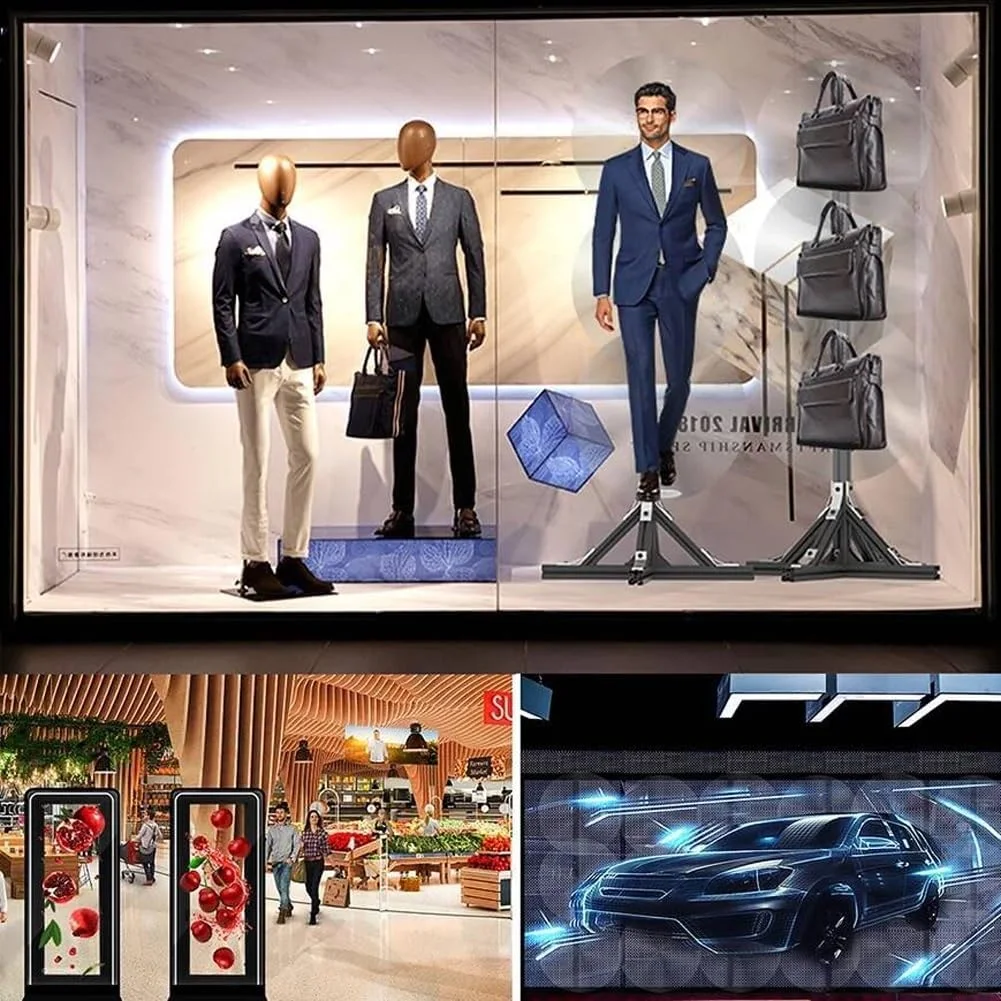 فن هولوگرام سه بعدی، پروژکتور هولوگرام نمایش تبلیغاتی، نمایشگر تبلیغاتی هولوگرافی قابل حمل، دیوار فن هولوگرام 1X4 برای اندازه انسانی، برای علائم فروشگاه های تجاری، بار، کازینو، مهمانی، هالووین