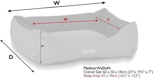 تخت خواب سگ جعبه ای اسکرافز مدل اکسپدیشن سایز M - خاکستری تخت خواب سگ جعبه ای اسکرافز مدل اکسپدیشن سایز M - خاکستری