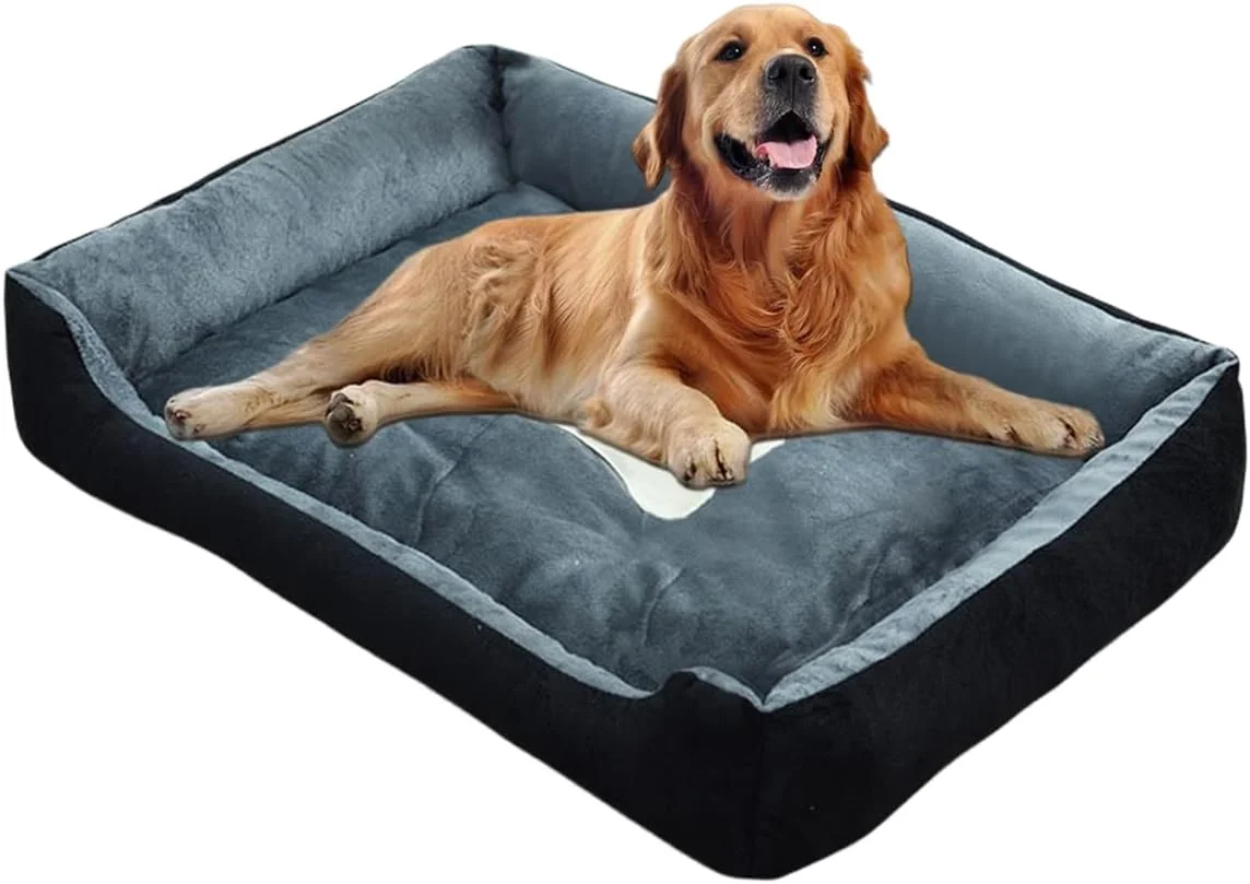مبل تختخواب بزرگ سگ Ruikg - راحت، قابل شستشو و مقاوم در برابر جویدن با کناره های تقویت شده برای حداکثر راحتی مبل تختخواب بزرگ سگ Ruikg - راحت، قابل شستشو و مقاوم در برابر جویدن با کناره های تقویت شده برای حداکثر راحتی