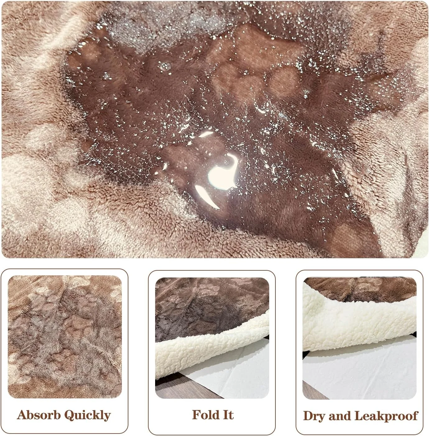 پتوی ضد آب حیوانات خانگی Qeils، پتوی کوچک نرم و قابل شستشو برای سگ ها و گربه ها، روکش محافظ مخملی دو طرفه برای مبلمان تخت مبل، 76X101 سانتی متر، قهوه ای مایل به خاکستری پتوی ضد آب حیوانات خانگی Qeils، پتوی کوچک نرم و قابل شستشو برای سگ ها و گربه ها، روکش محافظ مخملی دو طرفه برای مبلمان تخت مبل، 76X101 سانتی متر، قهوه ای مایل به خاکستری