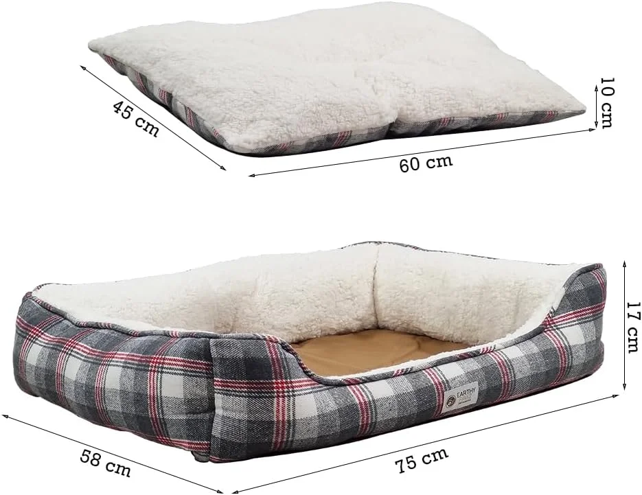تخت سگ با کوسن قابل جابجایی، پشتیبانی از سر و گردن، و کف ضد لغزش، تخت حیوانات خانگی پلی استر راحت برای نژادهای متوسط تا بزرگ، خواب نرم و آرامش بخش 75 سانتی متر (سفید) تخت سگ با کوسن قابل جابجایی، پشتیبانی از سر و گردن، و کف ضد لغزش، تخت حیوانات خانگی پلی استر راحت برای نژادهای متوسط تا بزرگ، خواب نرم و آرامش بخش 75 سانتی متر (سفید)