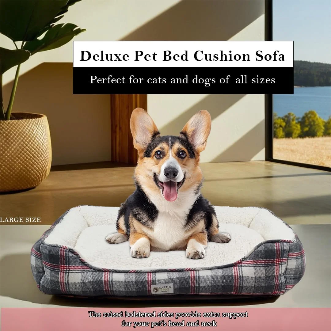 تخت سگ با کوسن قابل جابجایی، پشتیبانی از سر و گردن، و کف ضد لغزش، تخت حیوانات خانگی پلی استر راحت برای نژادهای متوسط تا بزرگ، خواب نرم و آرامش بخش 75 سانتی متر (سفید) تخت سگ با کوسن قابل جابجایی، پشتیبانی از سر و گردن، و کف ضد لغزش، تخت حیوانات خانگی پلی استر راحت برای نژادهای متوسط تا بزرگ، خواب نرم و آرامش بخش 75 سانتی متر (سفید)