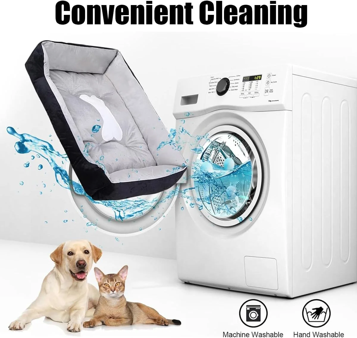 مبل تختخواب بزرگ سگ Ruikg - راحت، قابل شستشو و مقاوم در برابر جویدن با کناره های تقویت شده برای حداکثر راحتی مبل تختخواب بزرگ سگ Ruikg - راحت، قابل شستشو و مقاوم در برابر جویدن با کناره های تقویت شده برای حداکثر راحتی