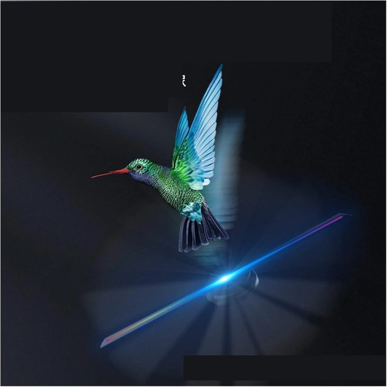 فن هولوگرام سه بعدی 16.1 اینچی - پروژکتور هولوگرافی سه بعدی با قابلیت نمایش تصاویر هوایی نئون LED مجازی چرخشی برای تابلوهای فروشگاه های تجاری، بار و مهمانی