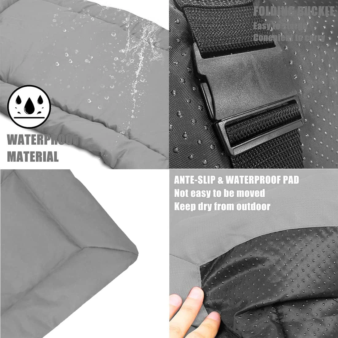 تخت خواب قابل حمل سگ و گربه L&E، تشک سگ قابل شستشو، تشک تاشو آکسفورد برای حیوانات خانگی مناسب برای استفاده در داخل خانه، کمپینگ در فضای باز، مسافرت، پیاده روی، سایزهای مختلف سگ (90 * 40 سانتی متر) (خاکستری) تخت خواب قابل حمل سگ و گربه L&E، تشک سگ قابل شستشو، تشک تاشو آکسفورد برای حیوانات خانگی مناسب برای استفاده در داخل خانه، کمپینگ در فضای باز، مسافرت، پیاده روی، سایزهای مختلف سگ (90 * 40 سانتی متر) (خاکستری)